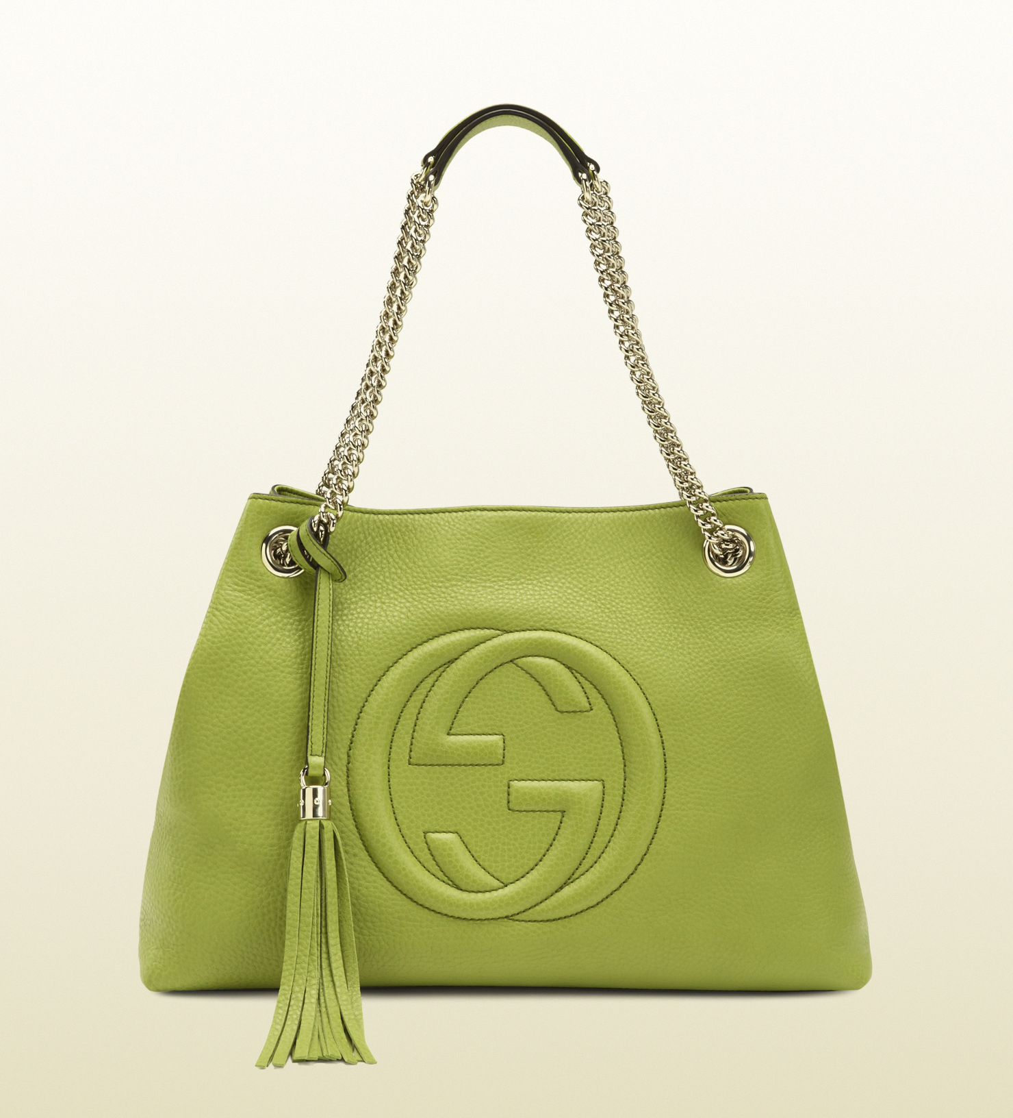 Gucci Soho Apple Green Leather Shoulder Bag in Green | Lyst