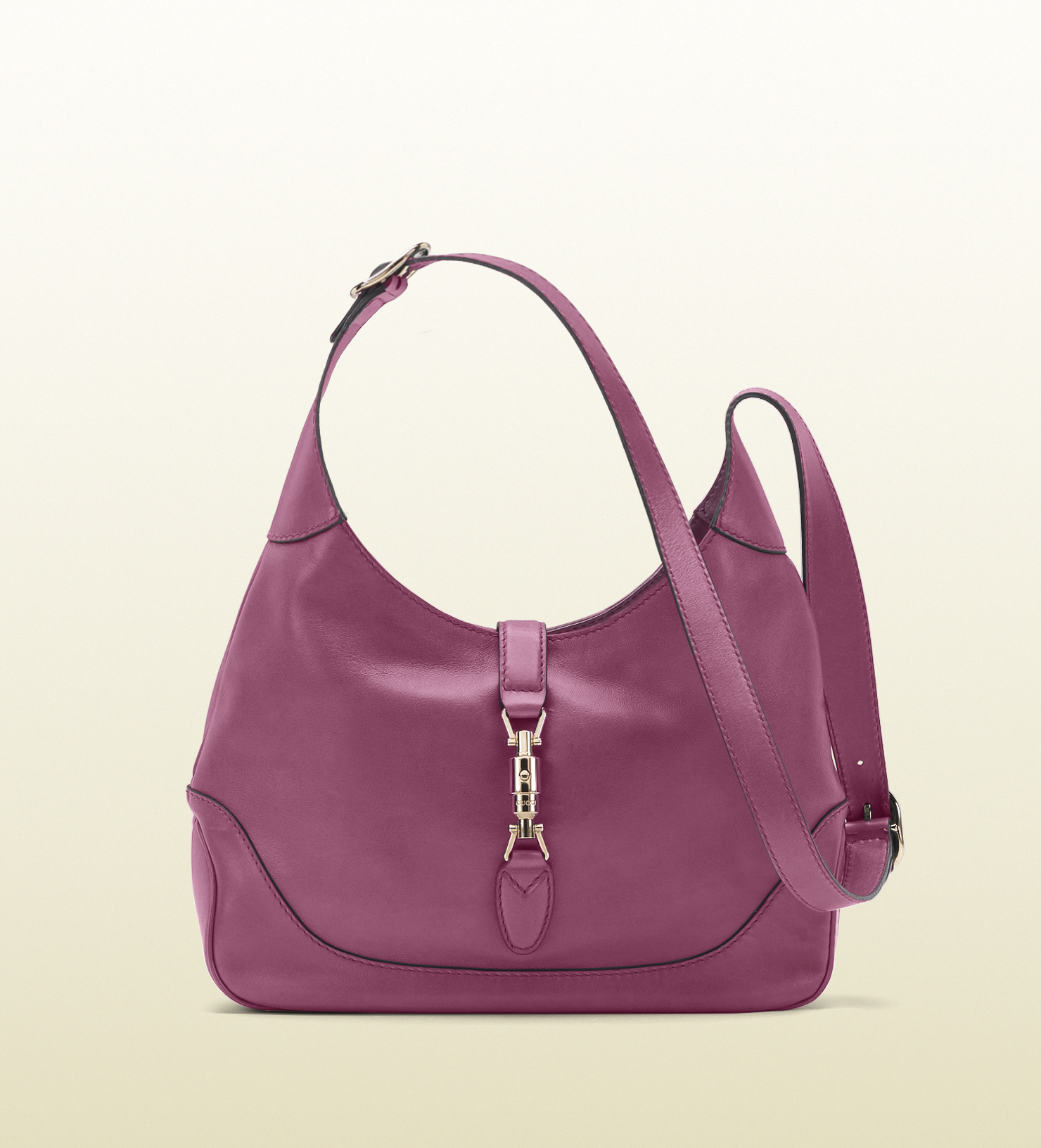 Lyst - Gucci Jackie Leather Shoulder Bag in Pink
