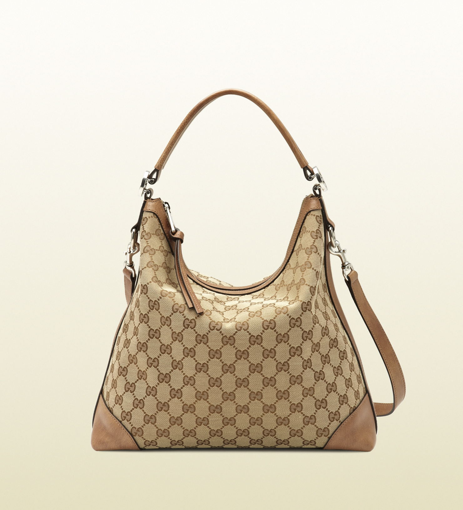 gucci canvas hobo bags