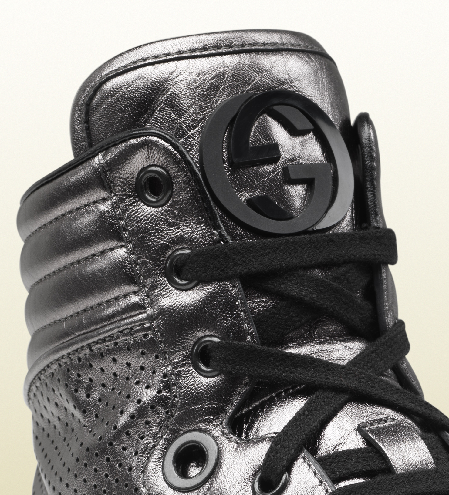 metallic gucci shoes