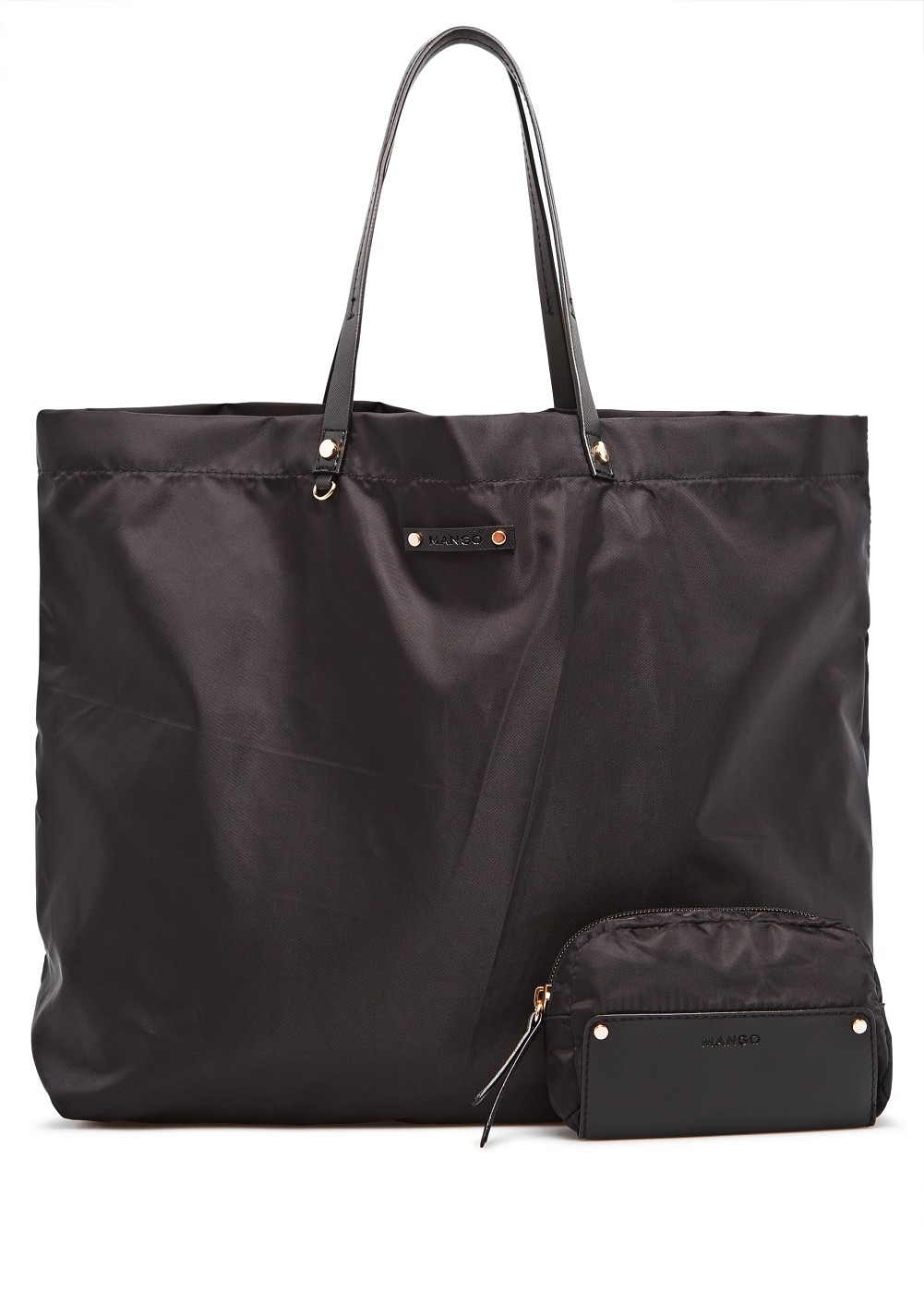 mango black solid shoulder bag