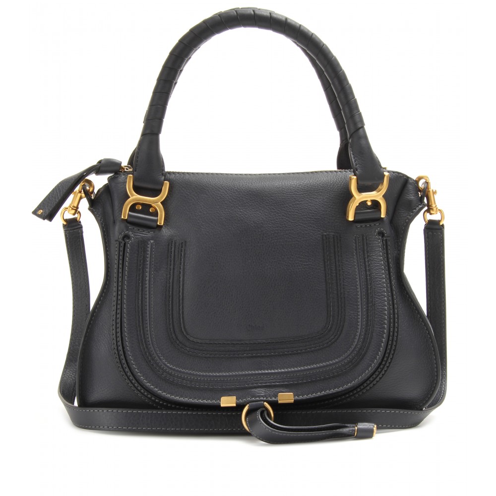 Chlo Marcie Medium Leather Handbag in Black (black bat) | Lyst  