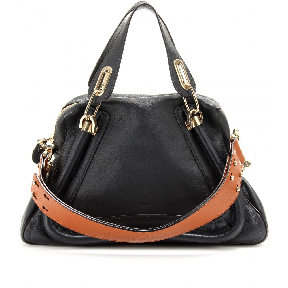 Lyst Chloé Paraty Medium Leather Shoulder Bag with Military Strap in