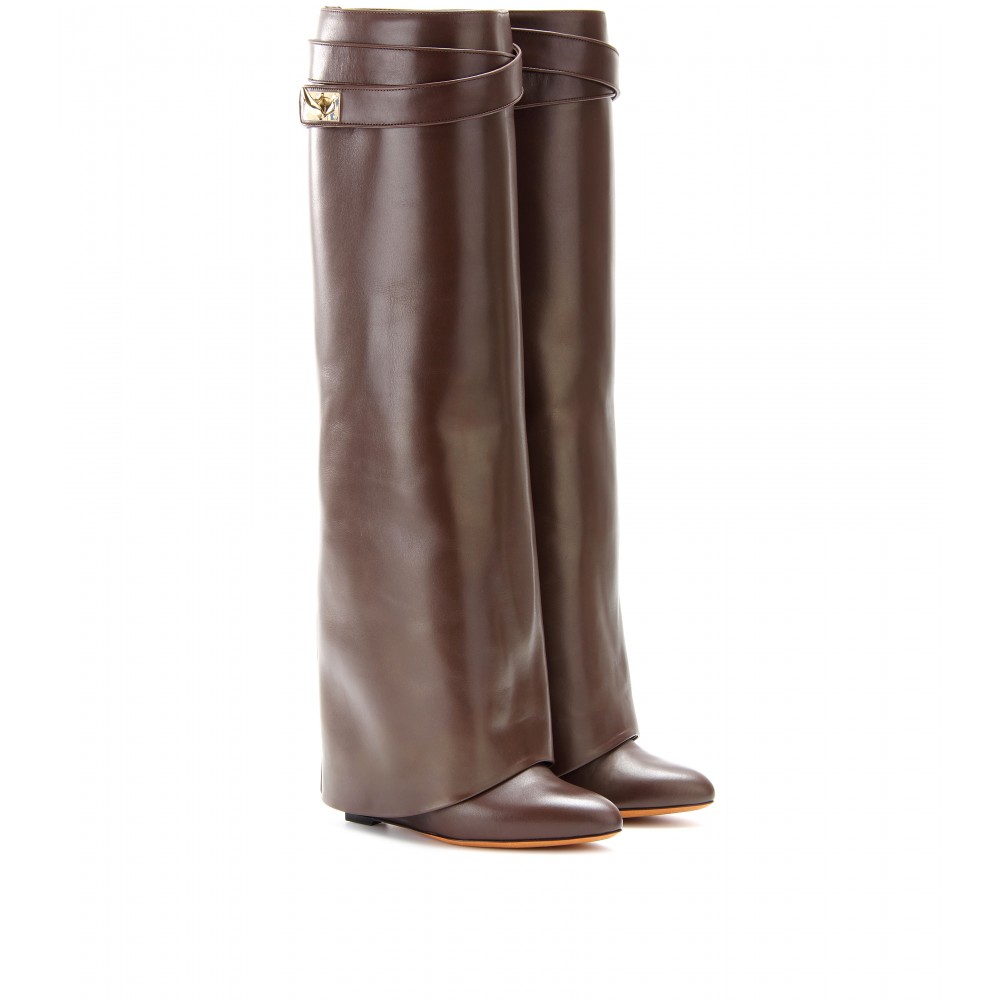 givenchy leather wedge boots