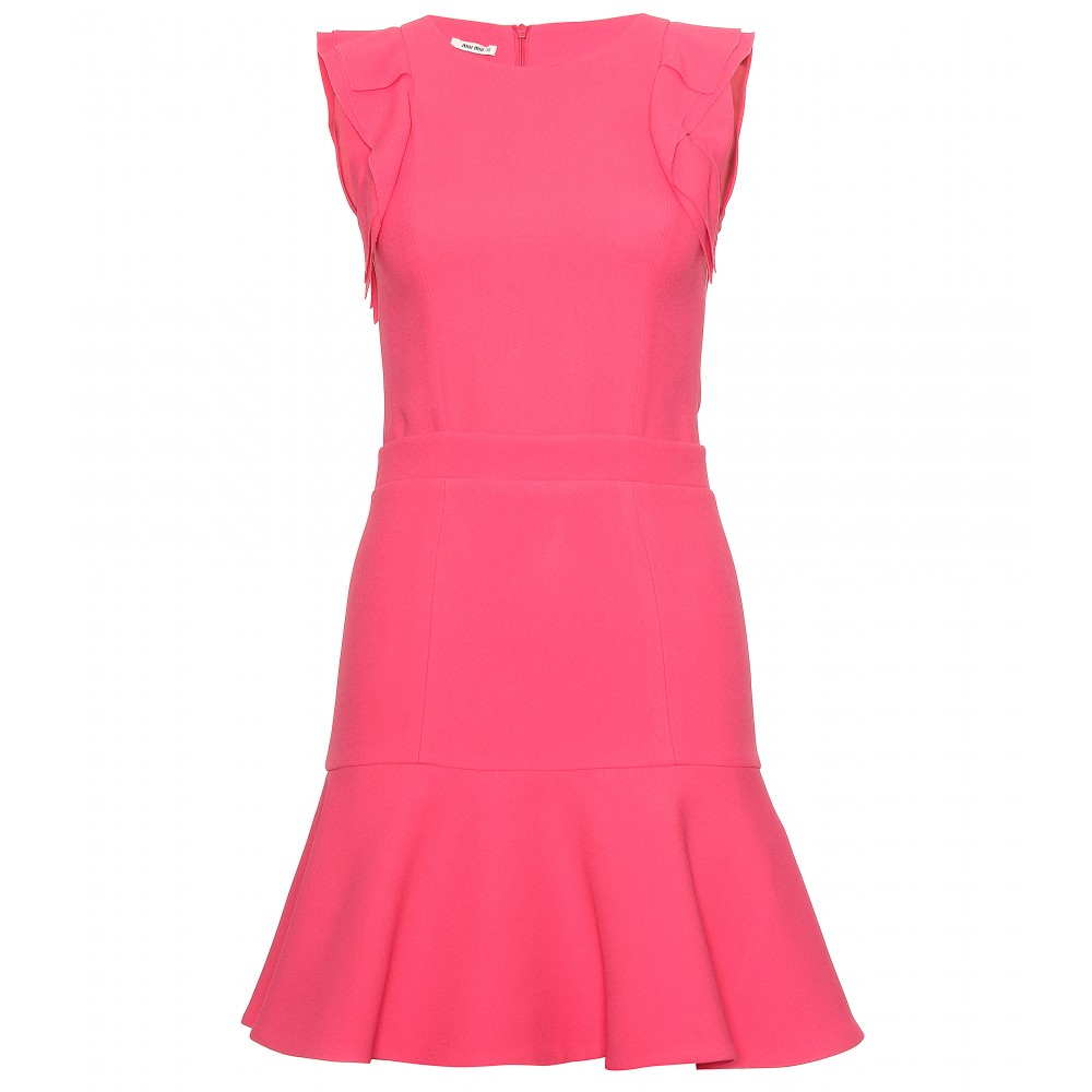 Lyst - Miu Miu Dress with Volants in Pink