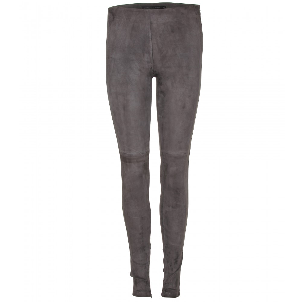 grey suede leggings