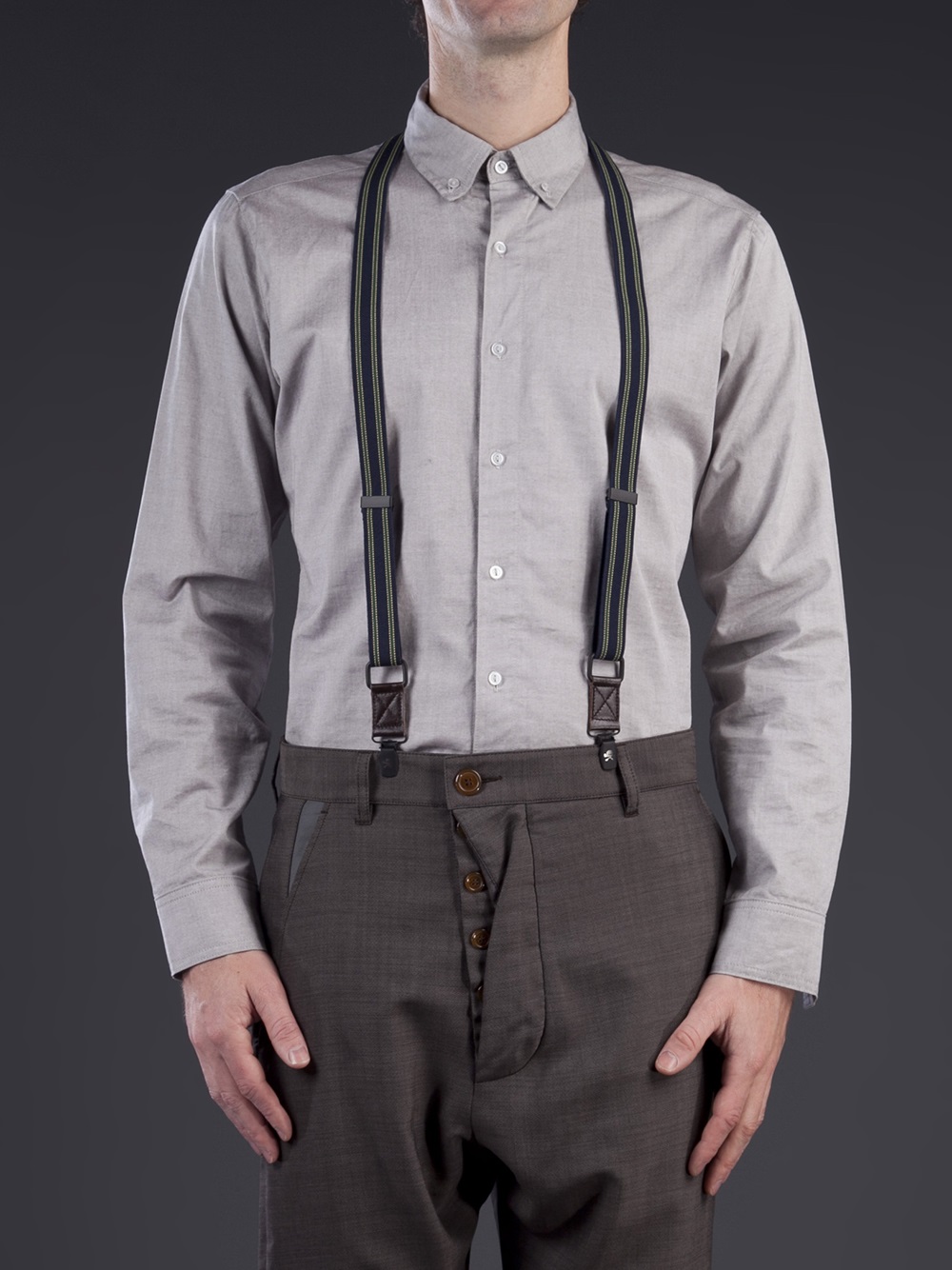 Lyst - Vivienne Westwood Striped Suspender in Blue for Men