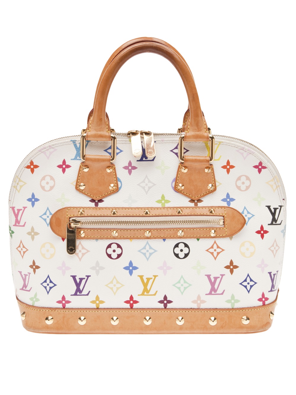 louis vuitton white alma bag