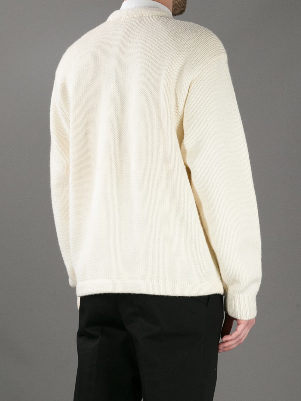 all white polo sweater