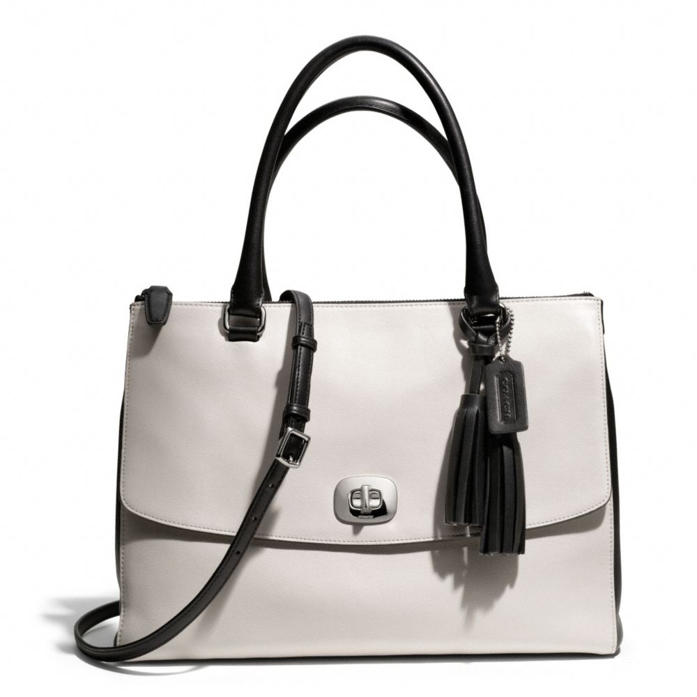 Lyst - Coach Legacy Large Harper Satchel in Two Tone Leather in White