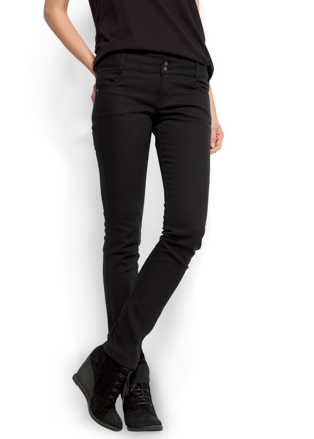 mango black jeans