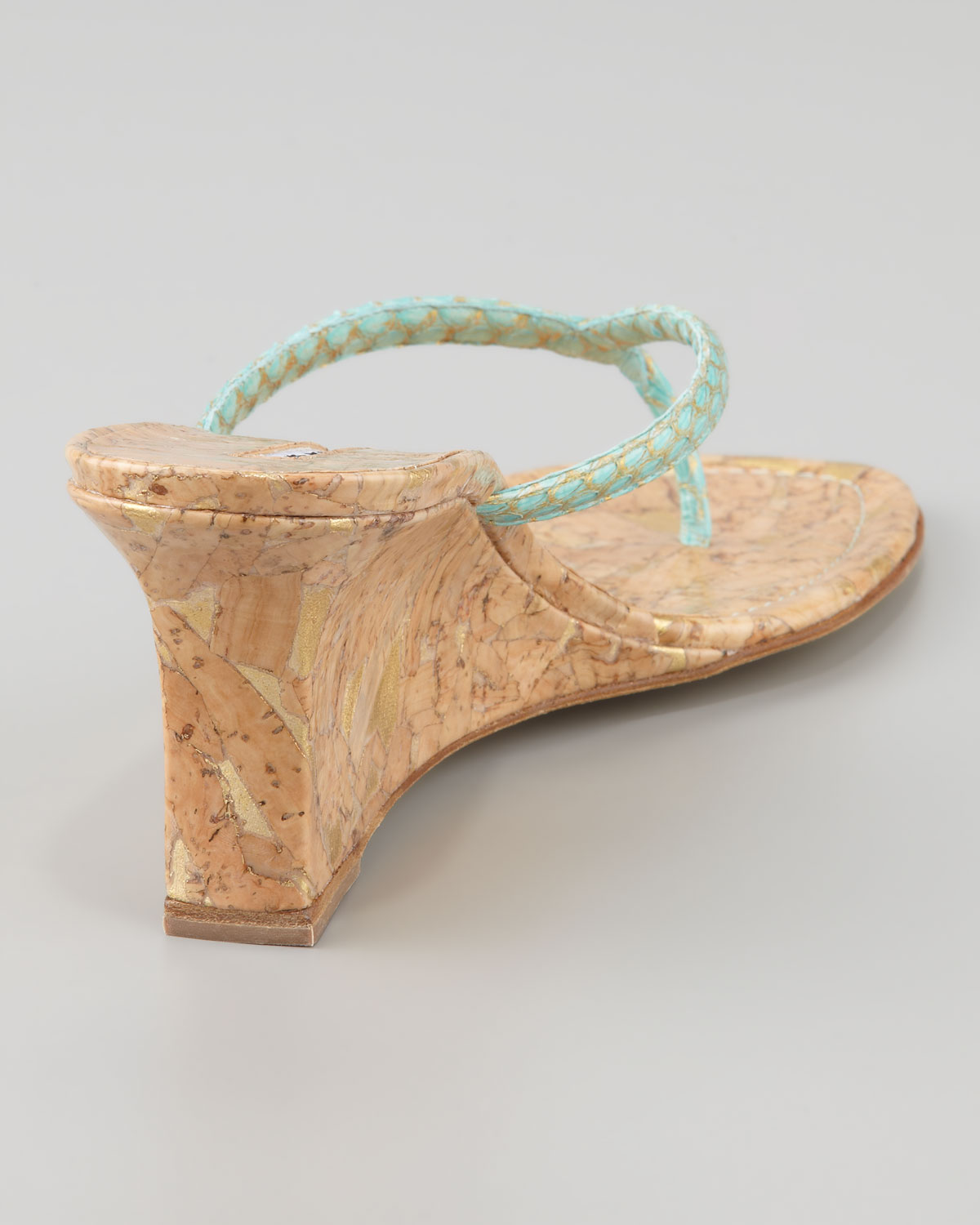 snakeskin thong sandals