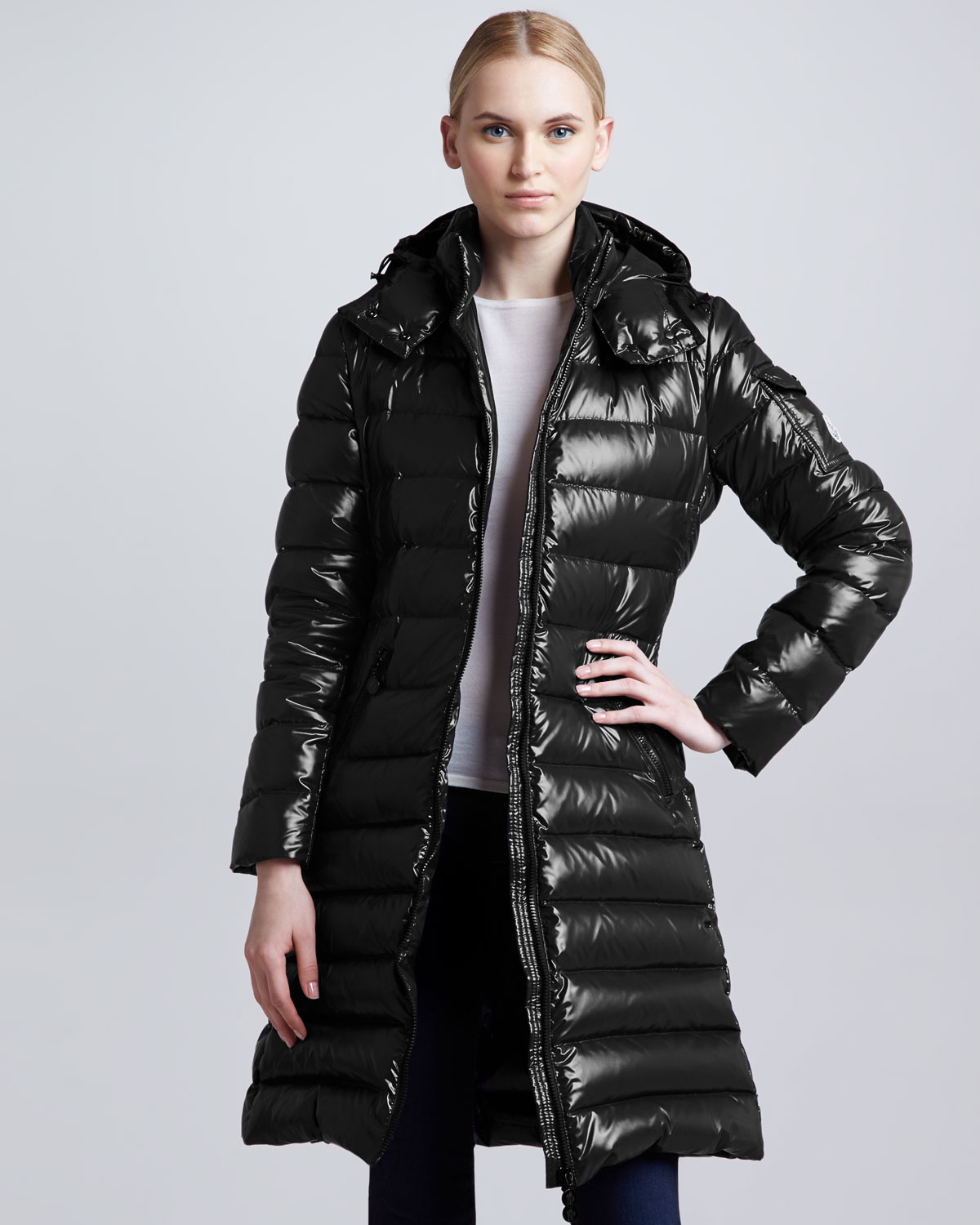 moncler black long coat moncler black long coat