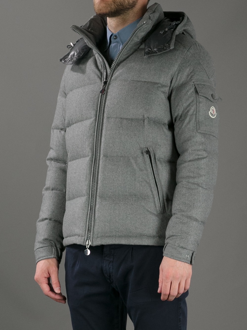 Moncler Montgenevre Padded Jacket in Gray for Men - Lyst