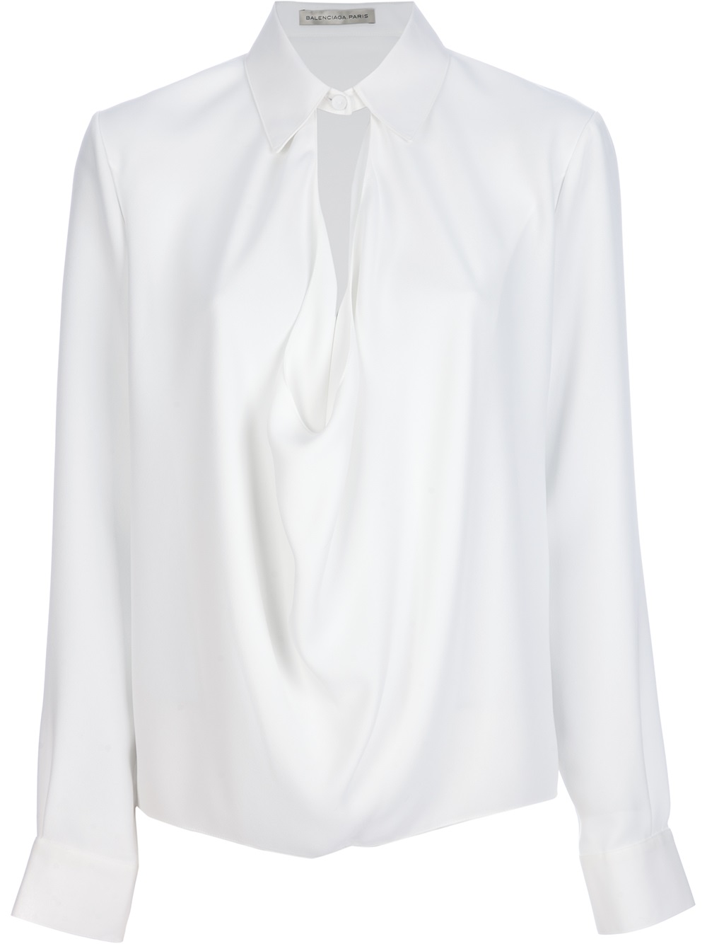 Lyst - Balenciaga Loose Fit Blouse in White
