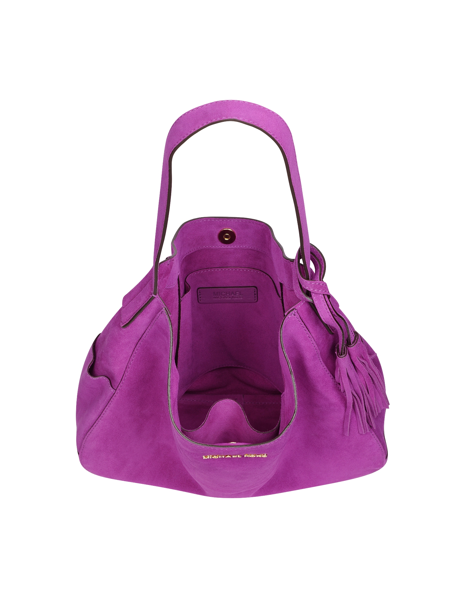 Lyst - Michael Kors Large Ashbury Suede Shoulder Bag in Purple