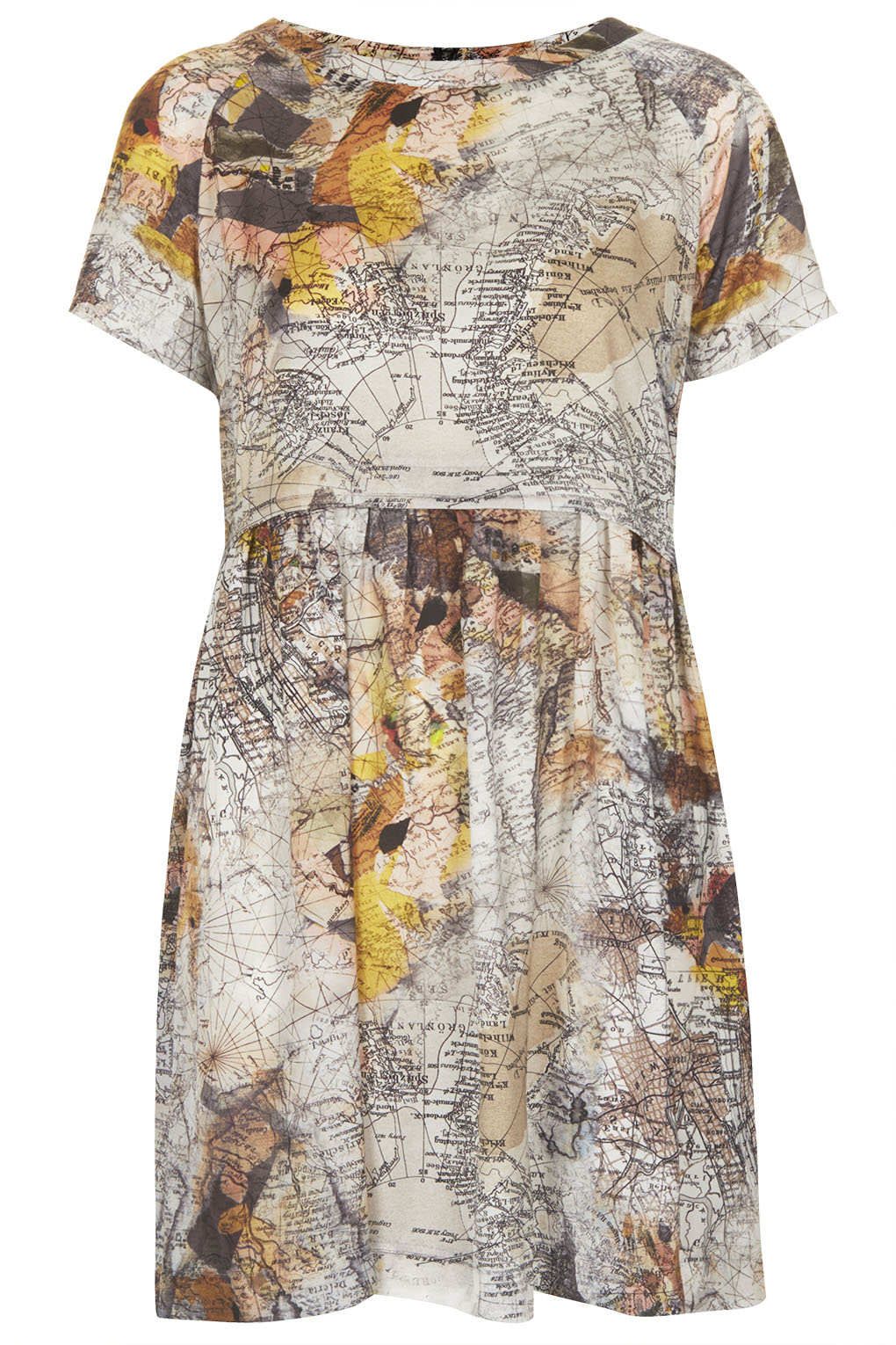 Lyst Topshop Map Print Tunic Dress 