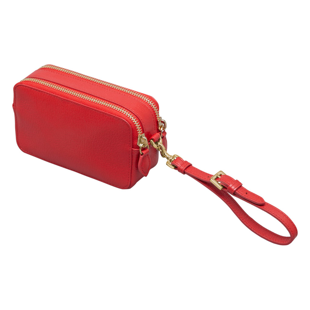 mulberry red clutch bag