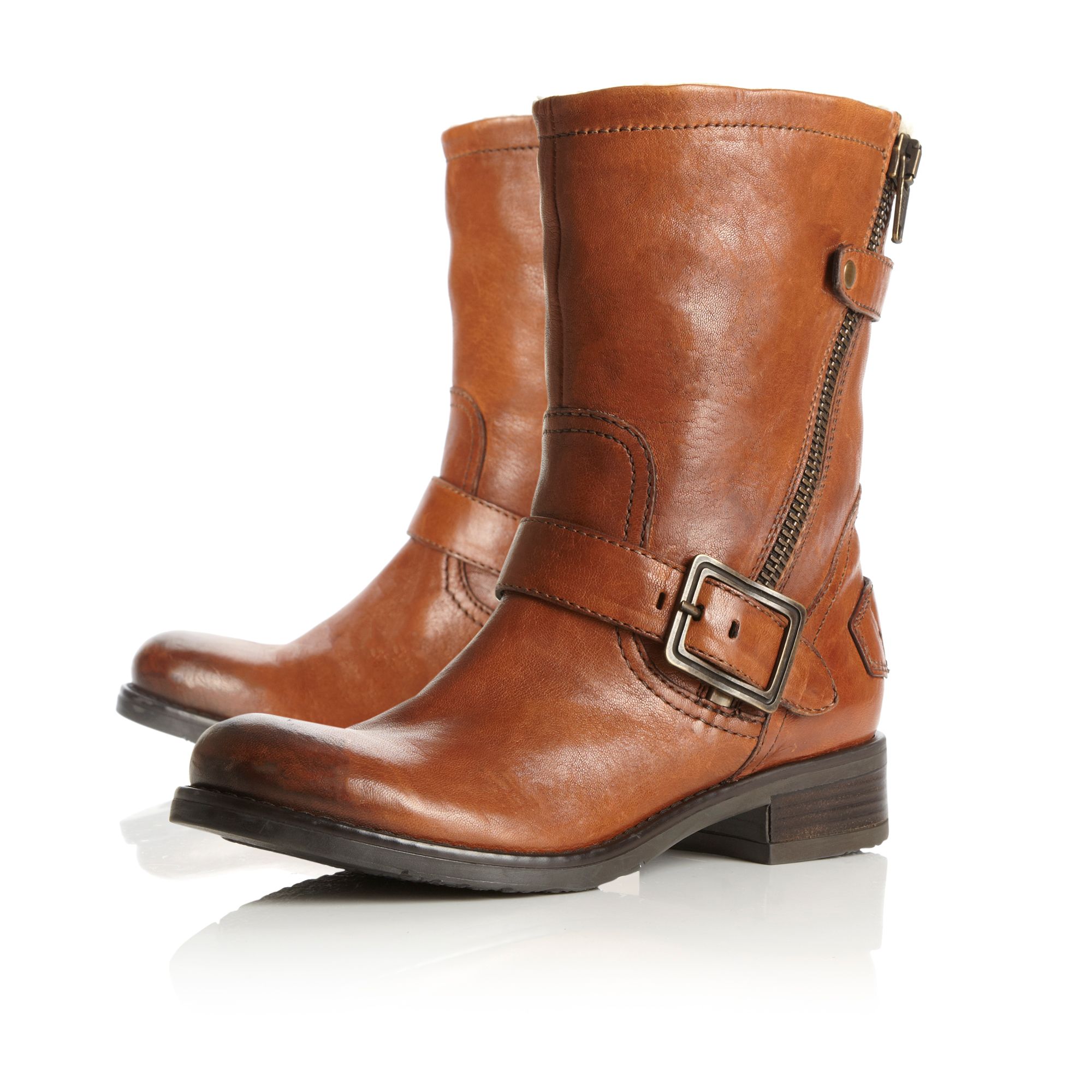 dune studded biker boots