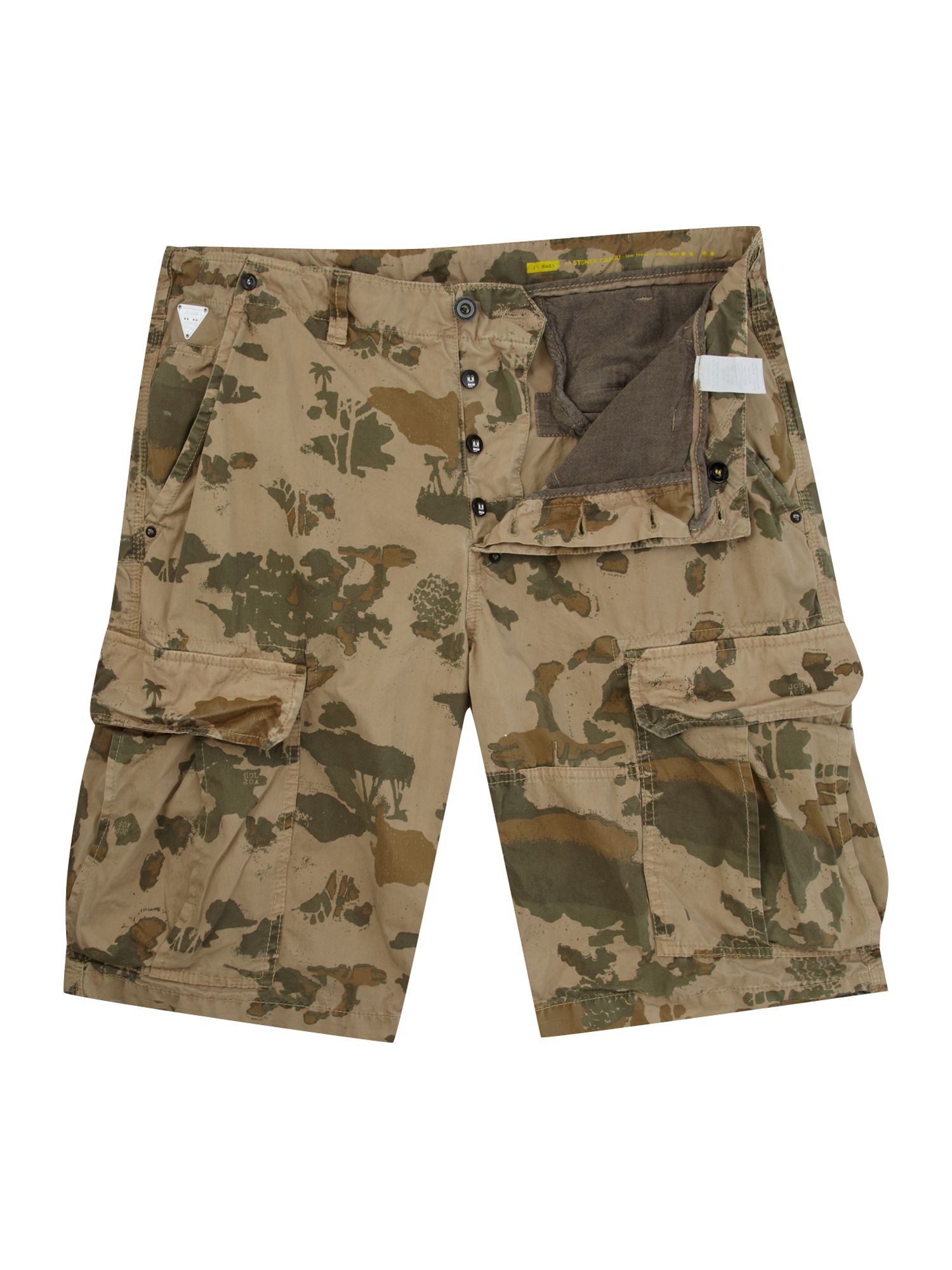 J.c. Rags Regular Fit Camo Shorts in Green for Men (khaki) | Lyst