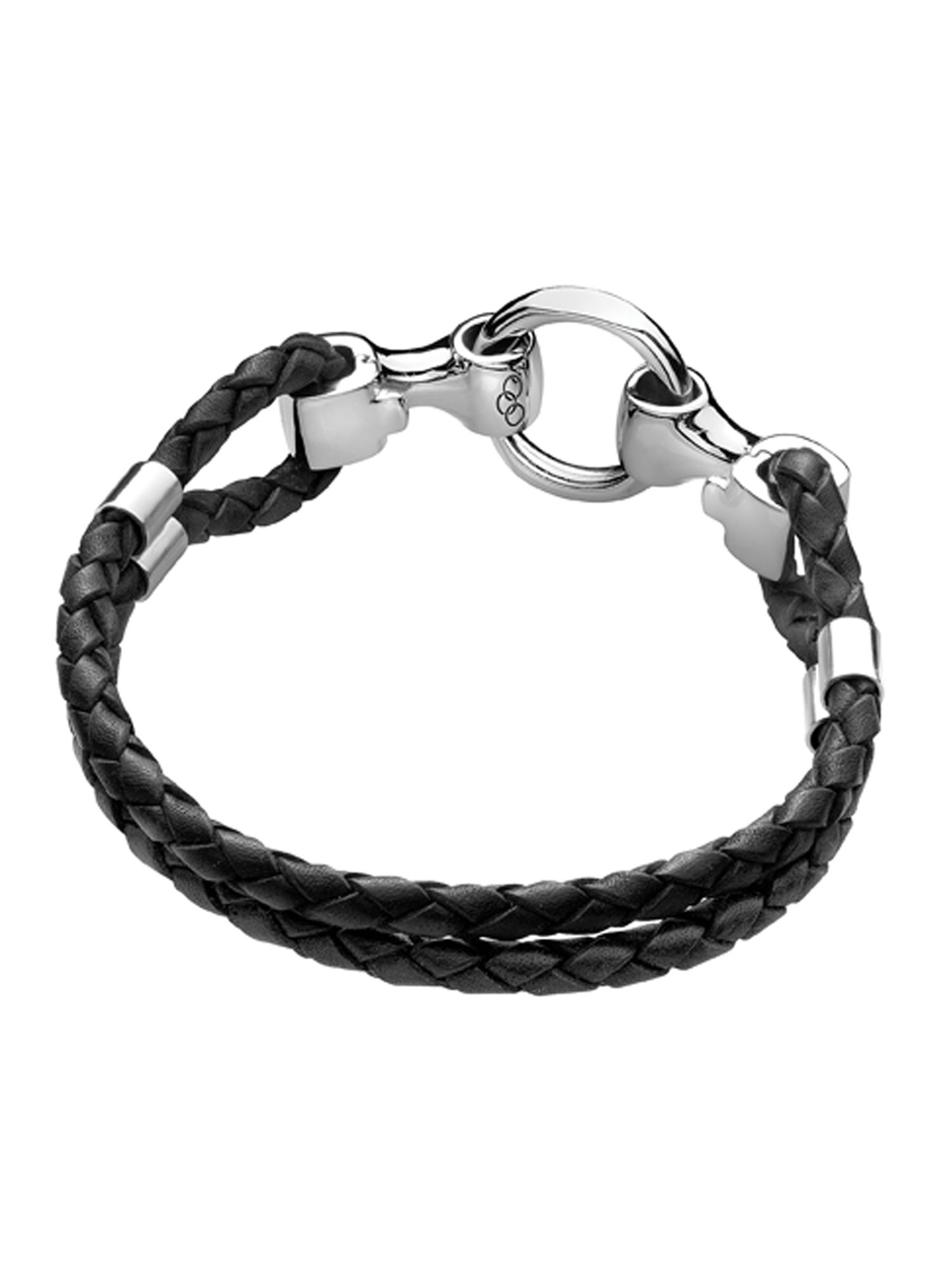 Links of london Mens 20-20 Leather Bracelet in Black for Men | Lyst