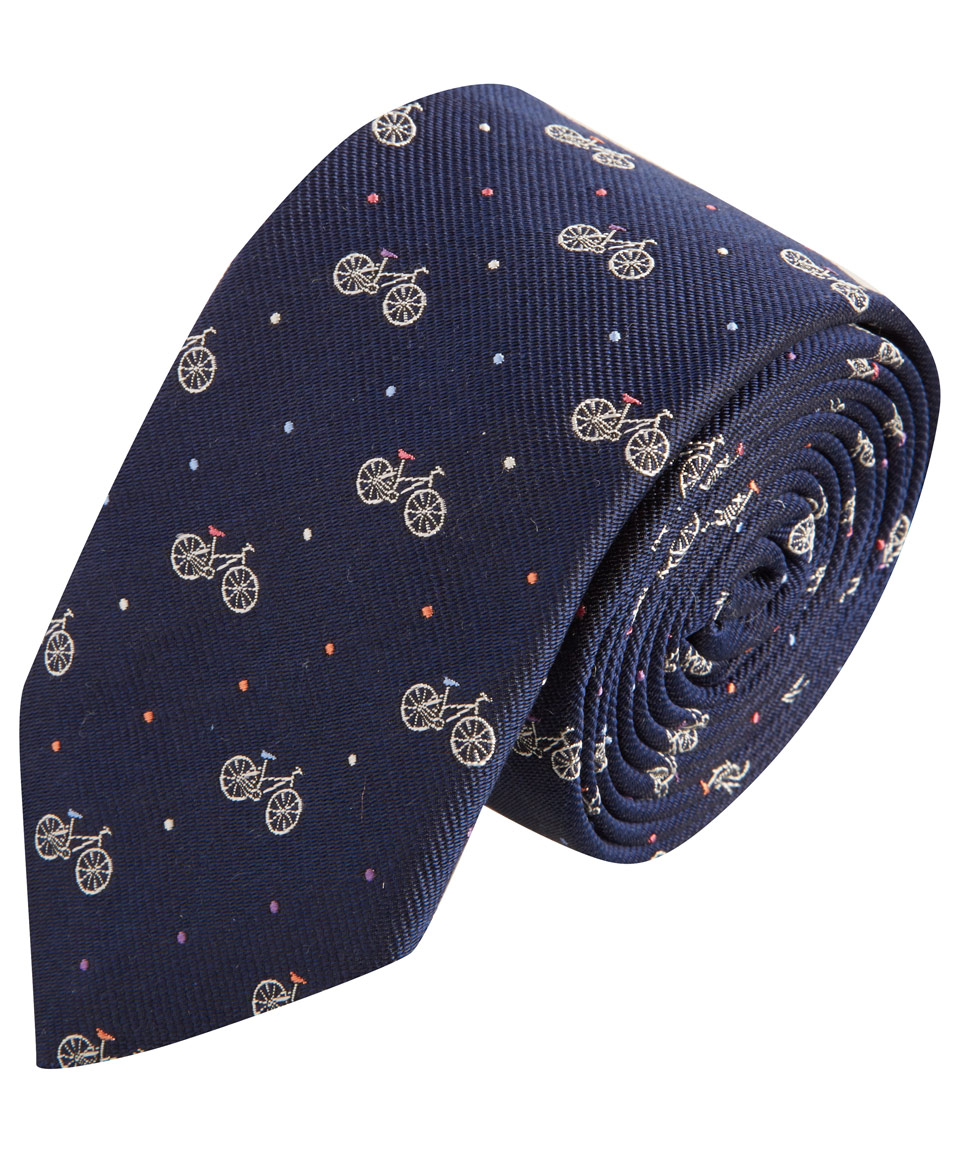 Lyst - Paul Smith Navy Bicycle Print Silk Tie in Blue for Men