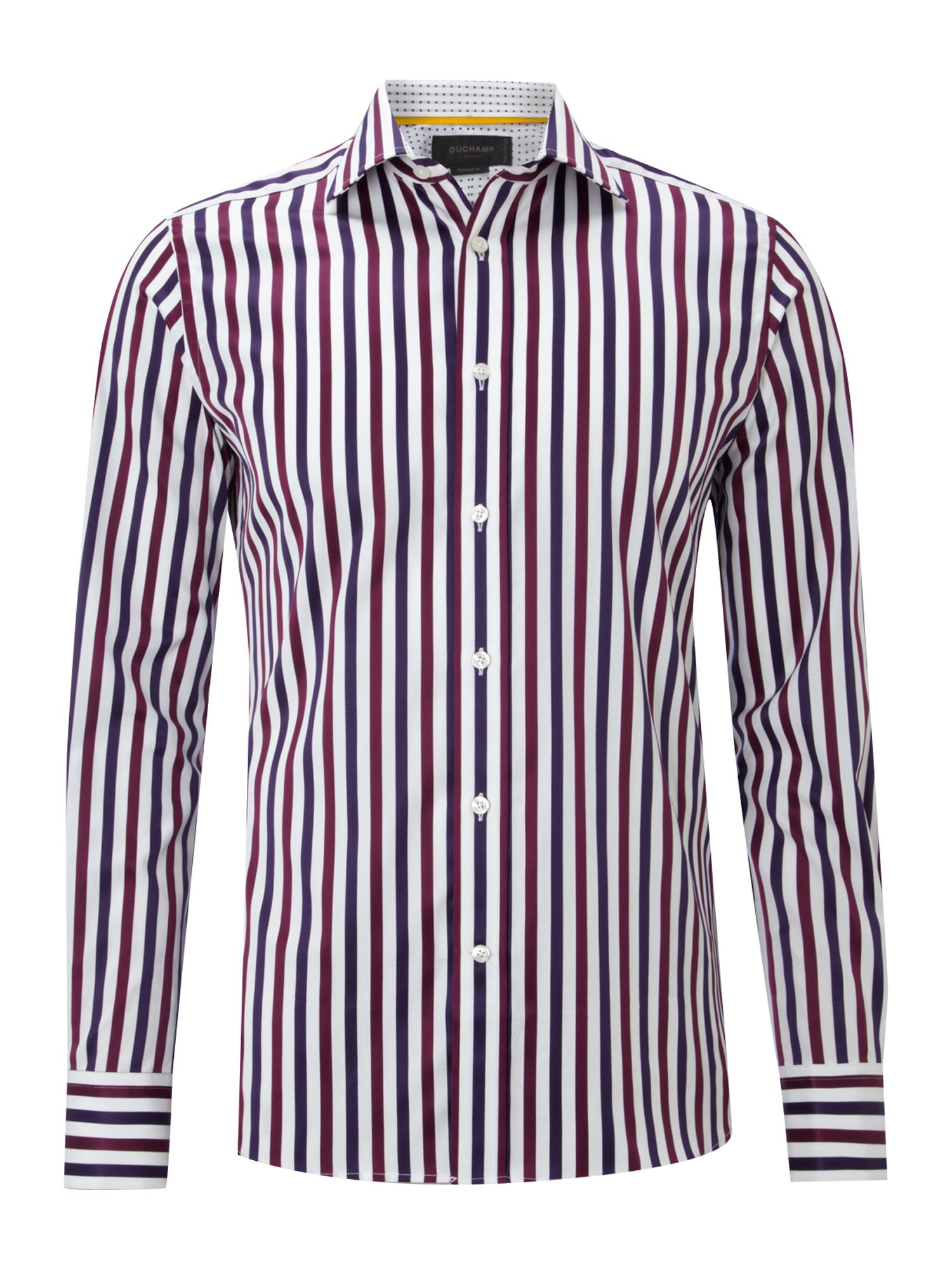Duchamp Long Sleeve River Stripe Shirt in Purple for Men (Aubergine) | Lyst