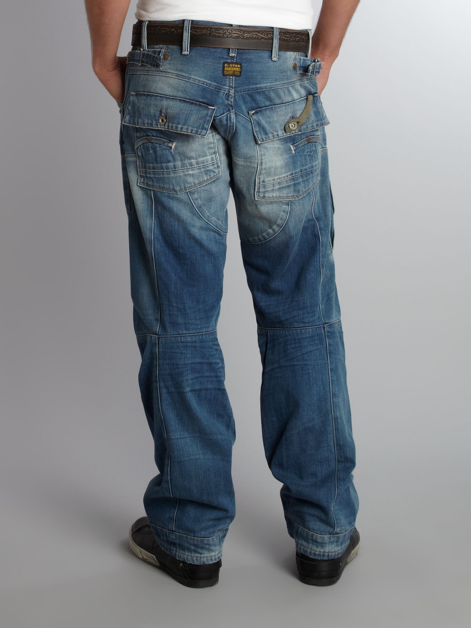 G-star raw Elwood Loose Trail Jeans in Blue for Men | Lyst