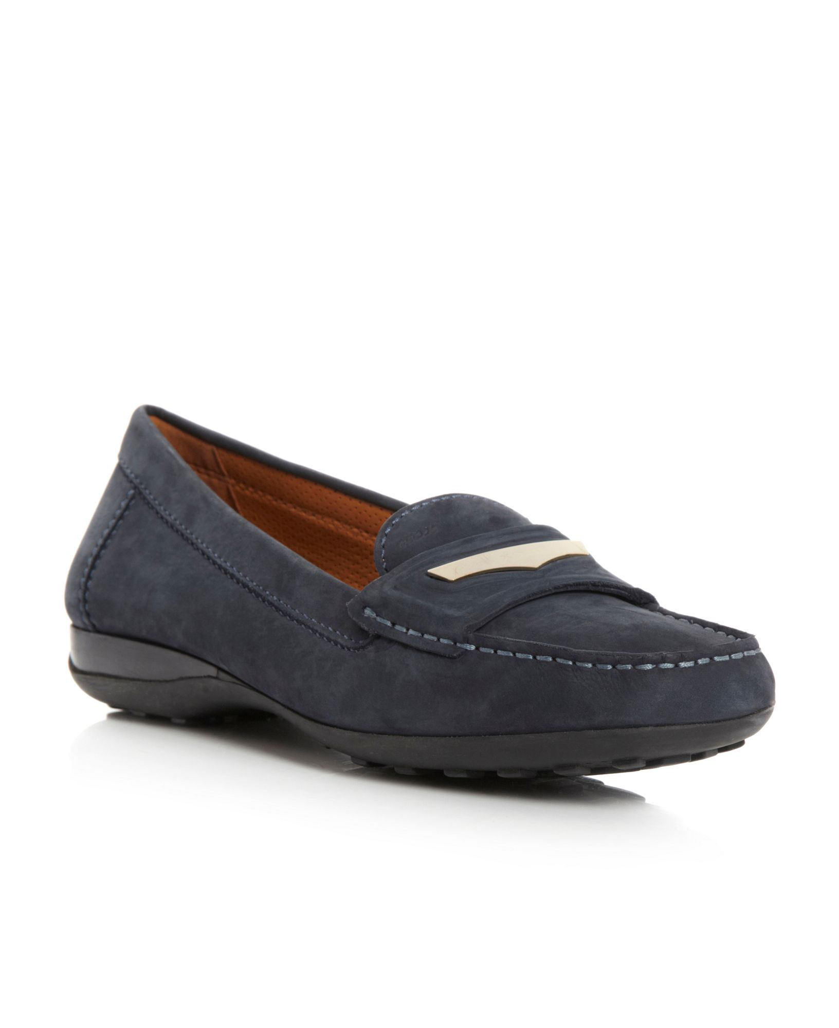 Geox Euro Snaffle Trim Moccasin Shoes in Blue for Men | Lyst