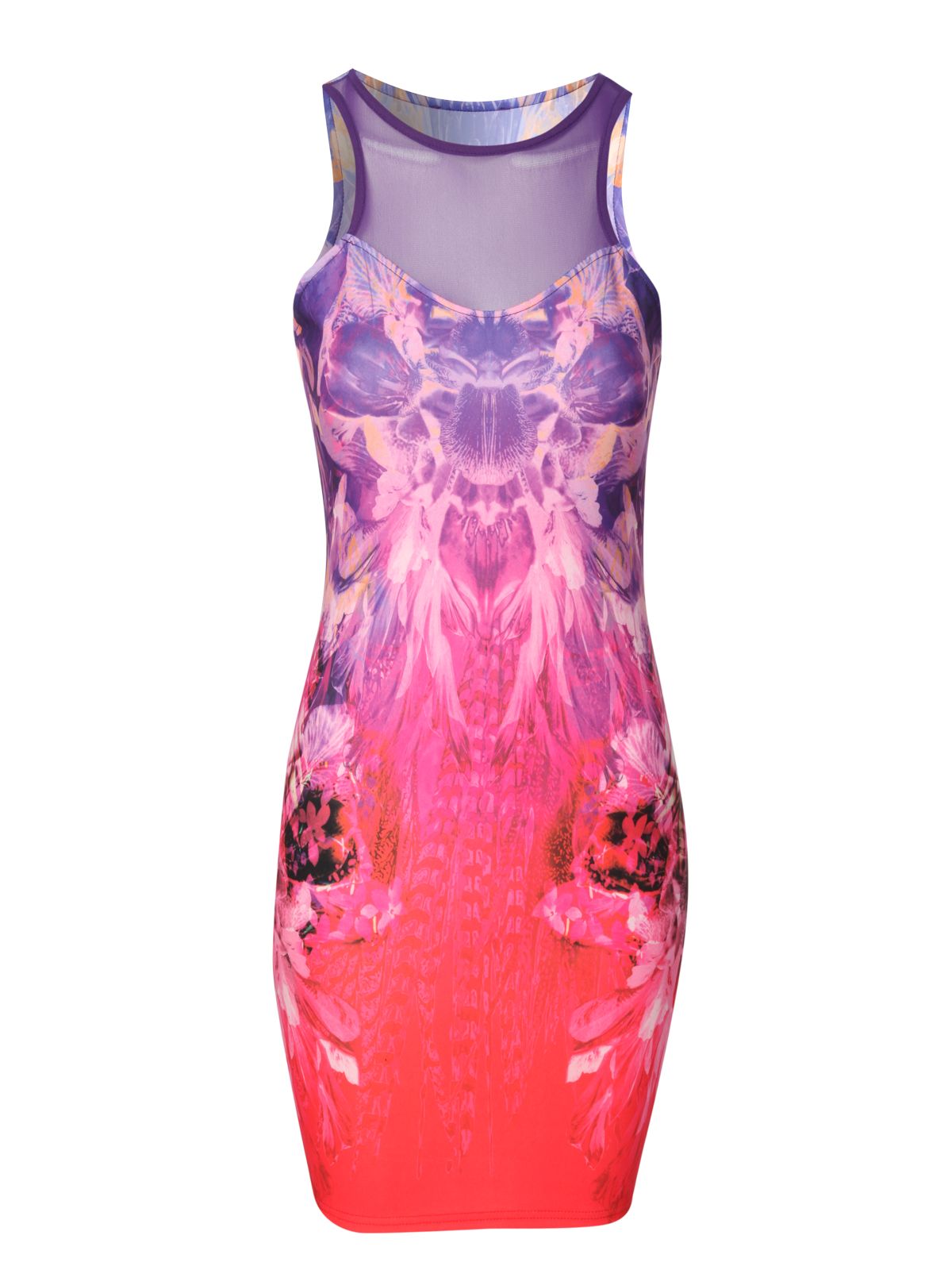 Jane norman Mirror Print Bodycon Dress in Purple | Lyst