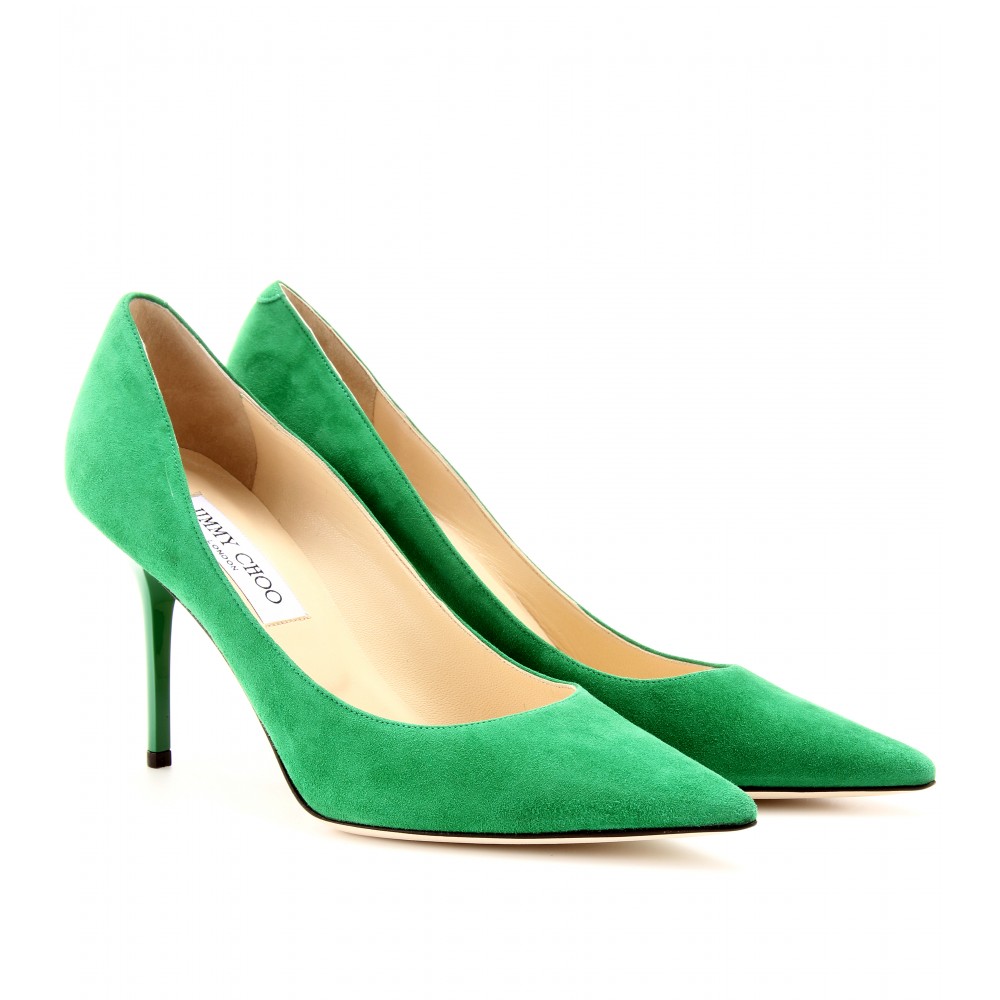 Lyst - Jimmy choo Agnes Suede Pumps in Green