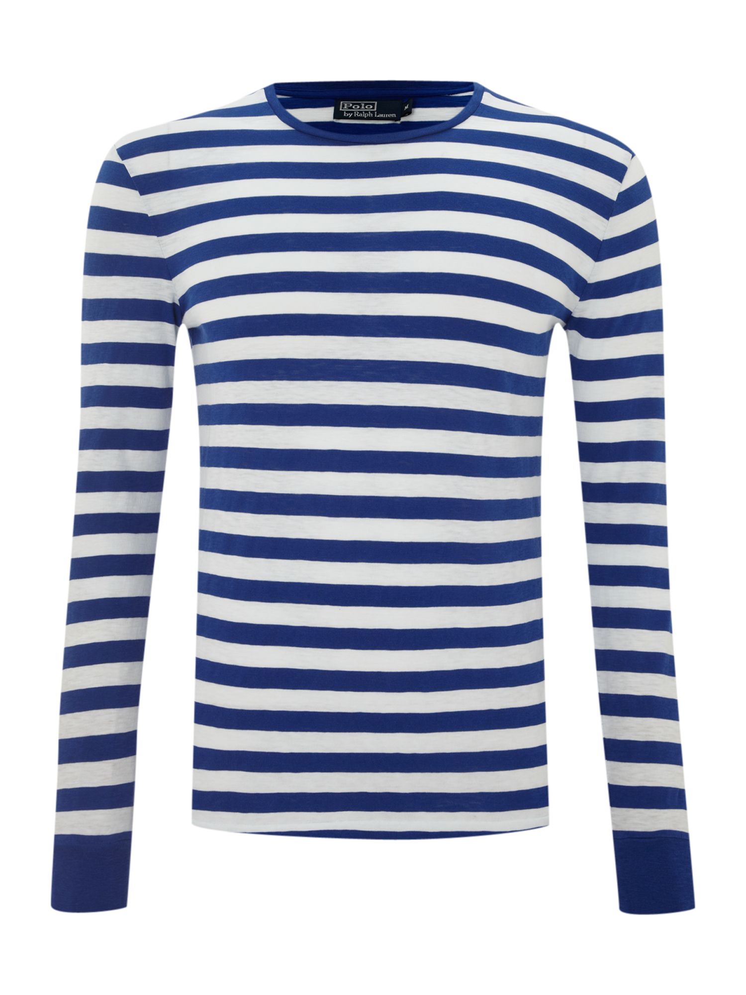 Polo Ralph Lauren Long Sleeved Striped Crew Neck T-shirt in Blue for ...