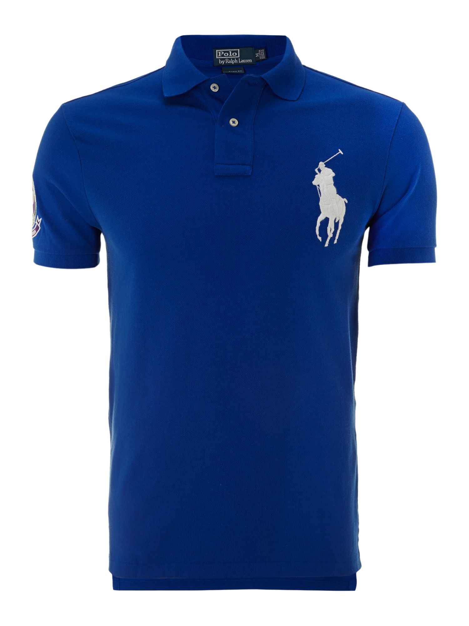 Polo ralph lauren Wimbledon Big Pony Mesh Polo Shirt in Blue for Men | Lyst