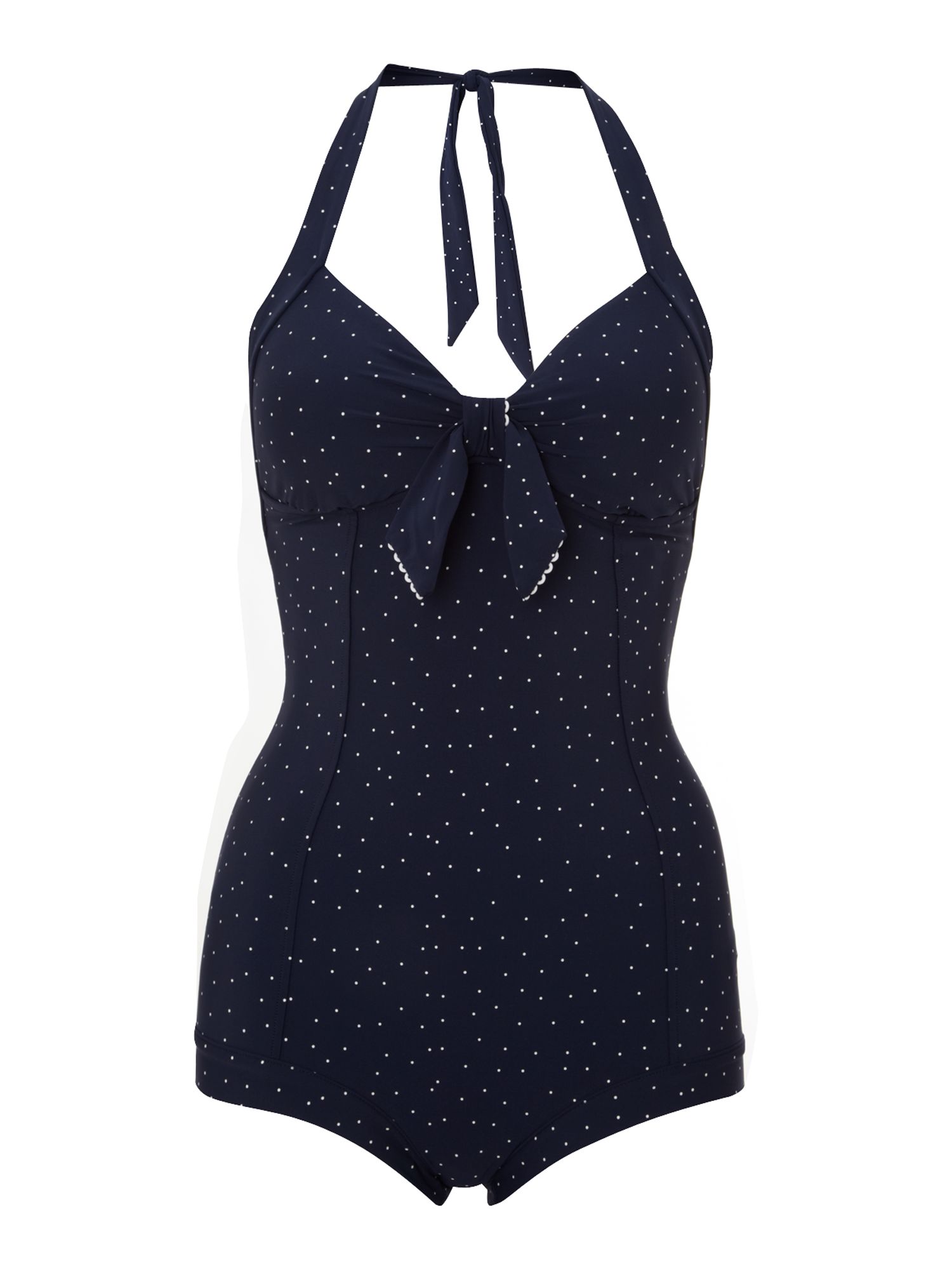 Seafolly Harlow Polka Dot Maillot Swimsuit in Blue | Lyst