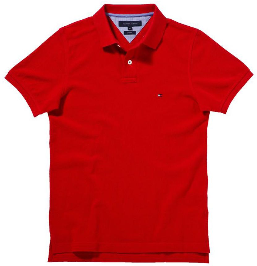 Tommy Hilfiger Slim Fit Washed Polo in Red for Men | Lyst