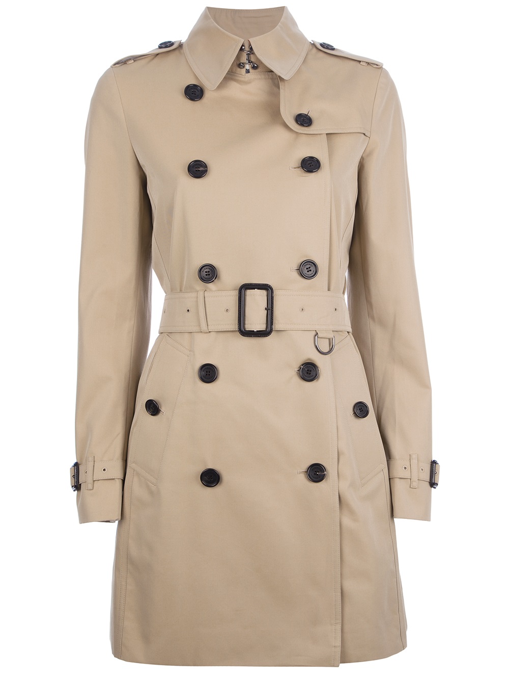 Burberry Double Breasted Trench Coat in Beige (honey) | Lyst