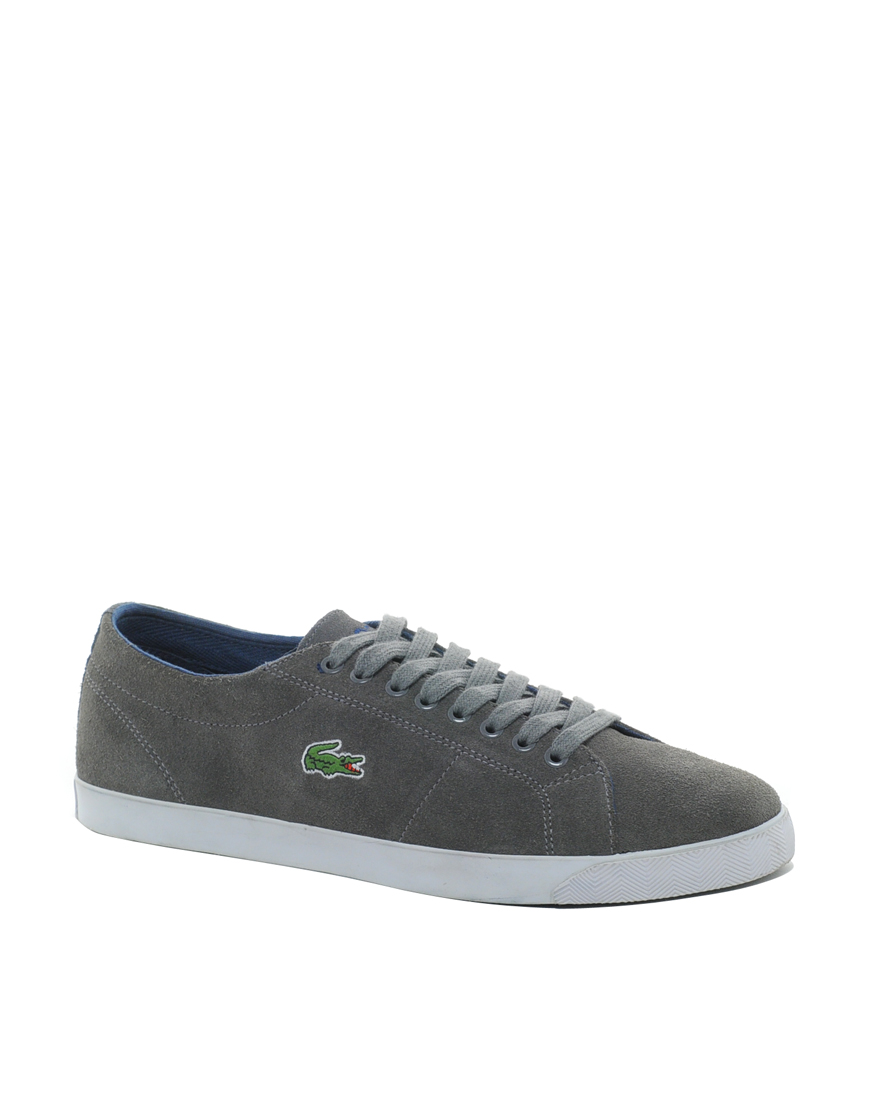 Love Lacoste Marcel Suede Sneakers in Gray (Grey) | Lyst