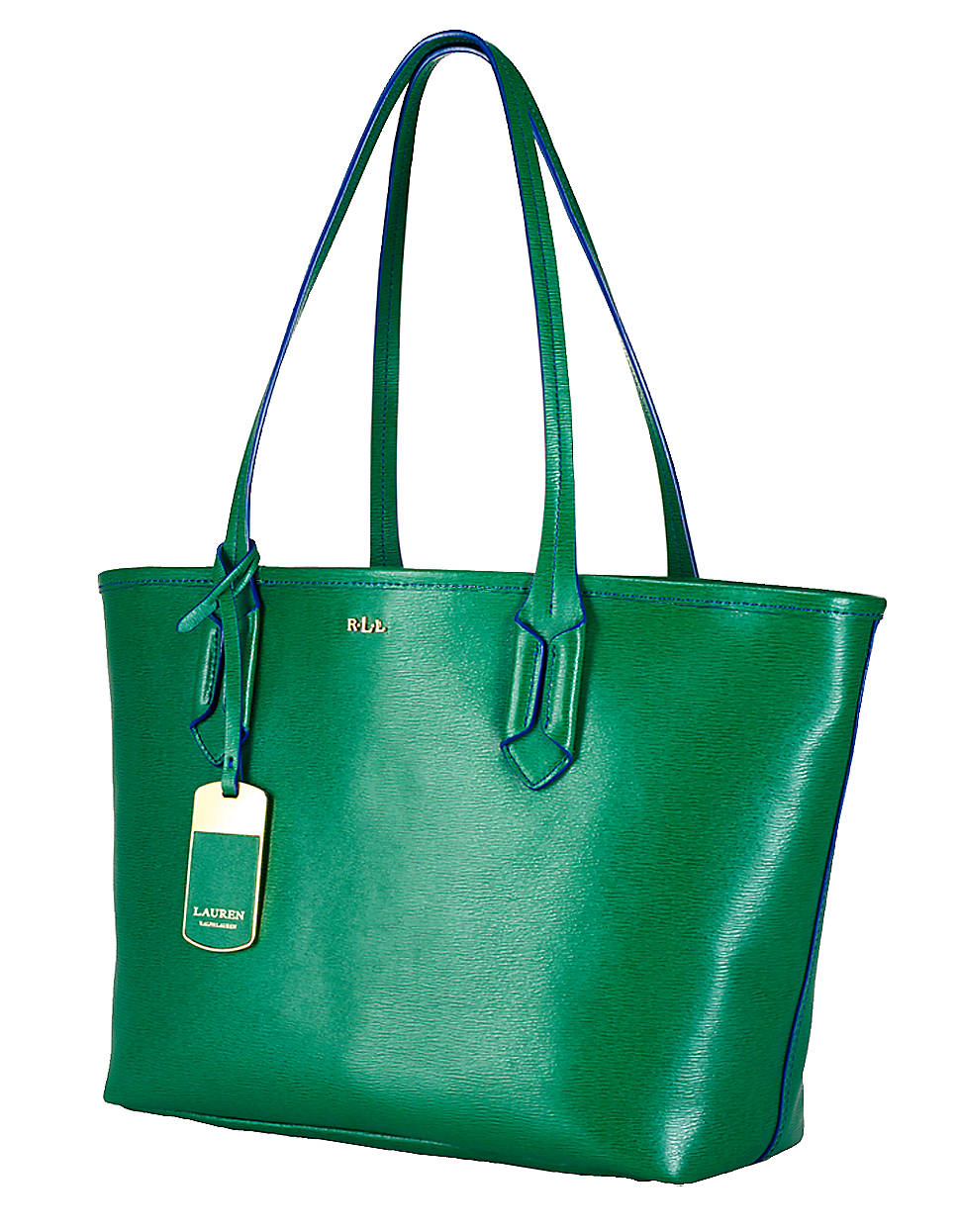 Lauren By Ralph Lauren Tate Leather Shopper Bag in Green (EMERALD) | Lyst