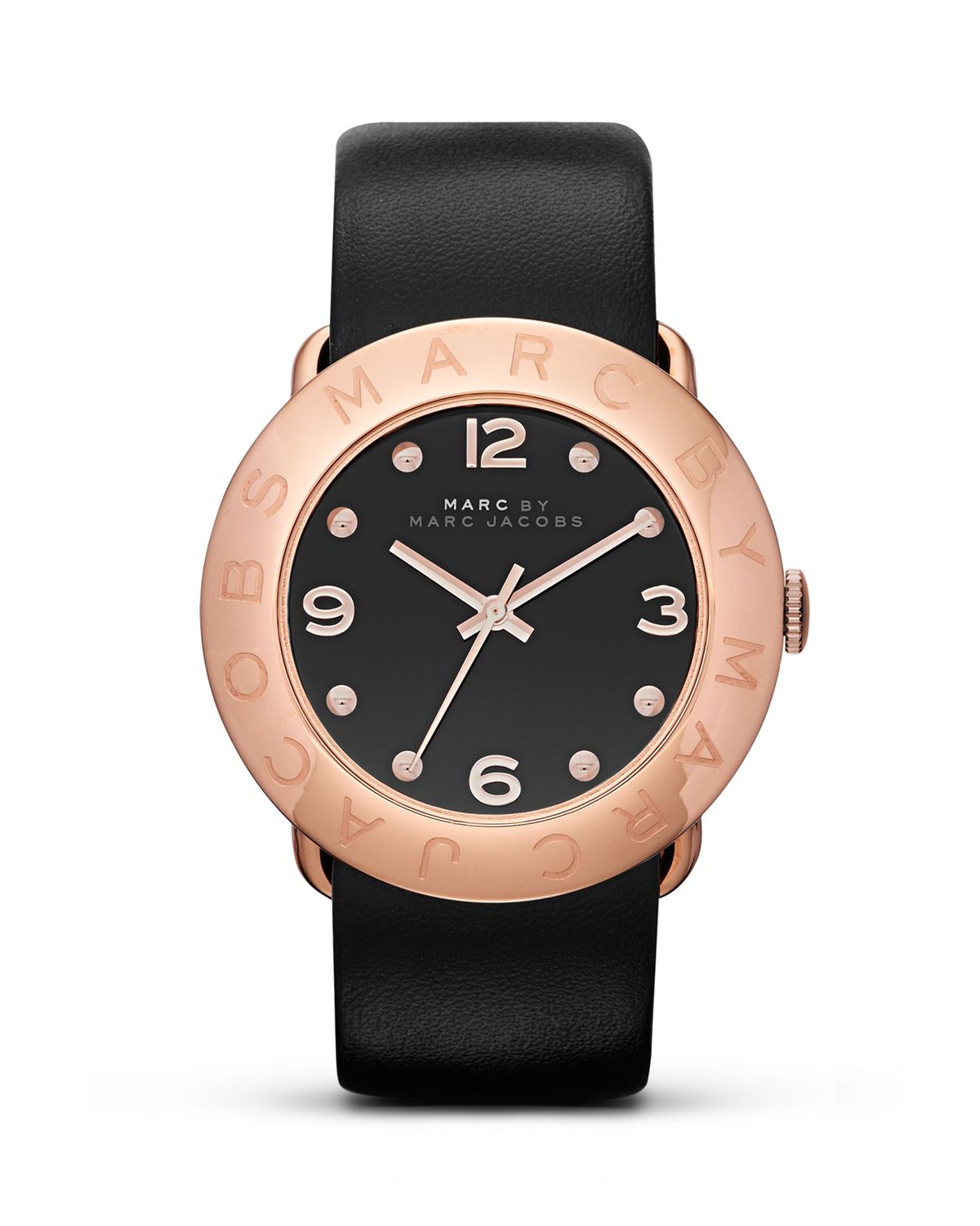 Lyst - Marc By Marc Jacobs Amy Leather Strap Watch, 36mm in Black