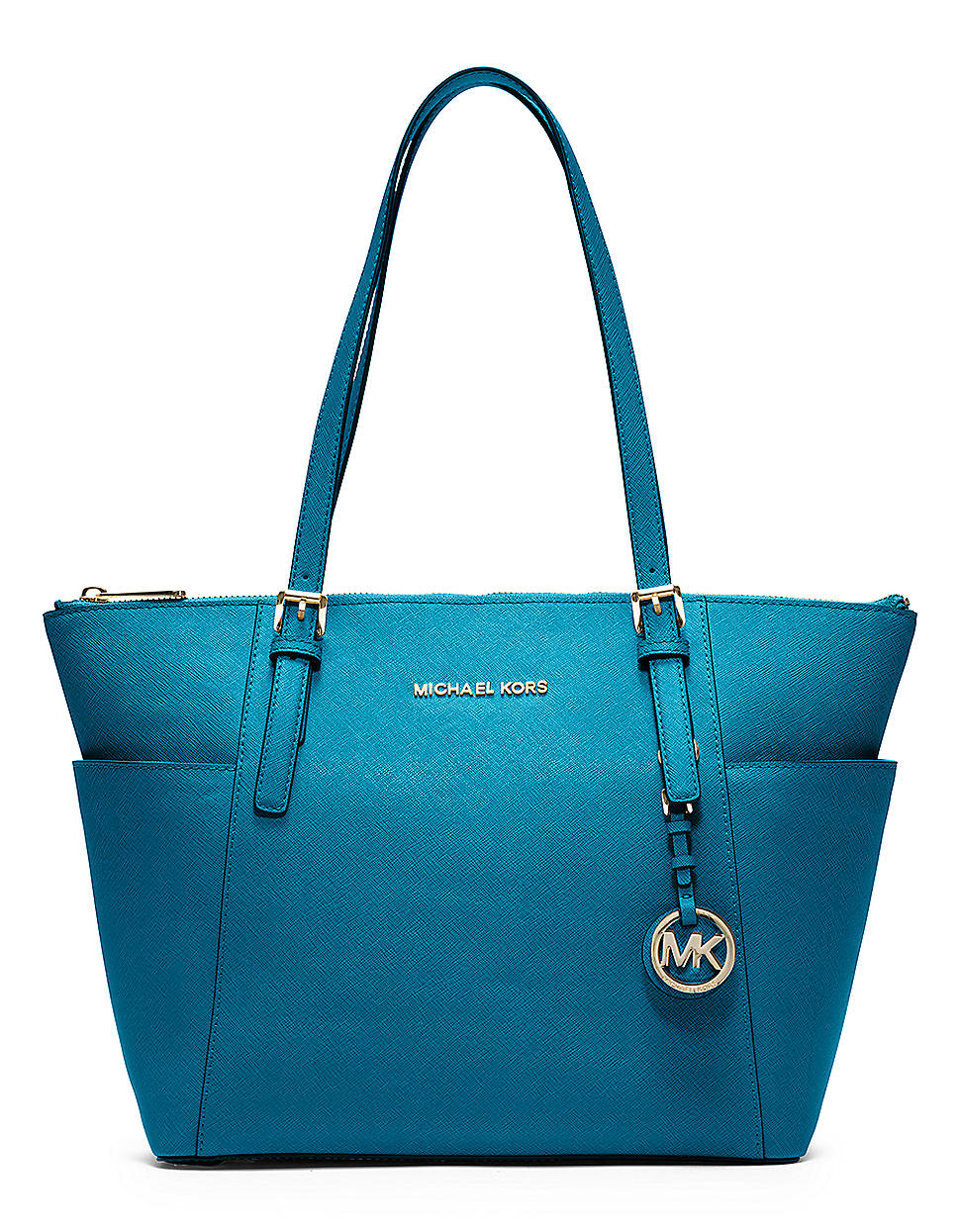 michael kors purse blue and white