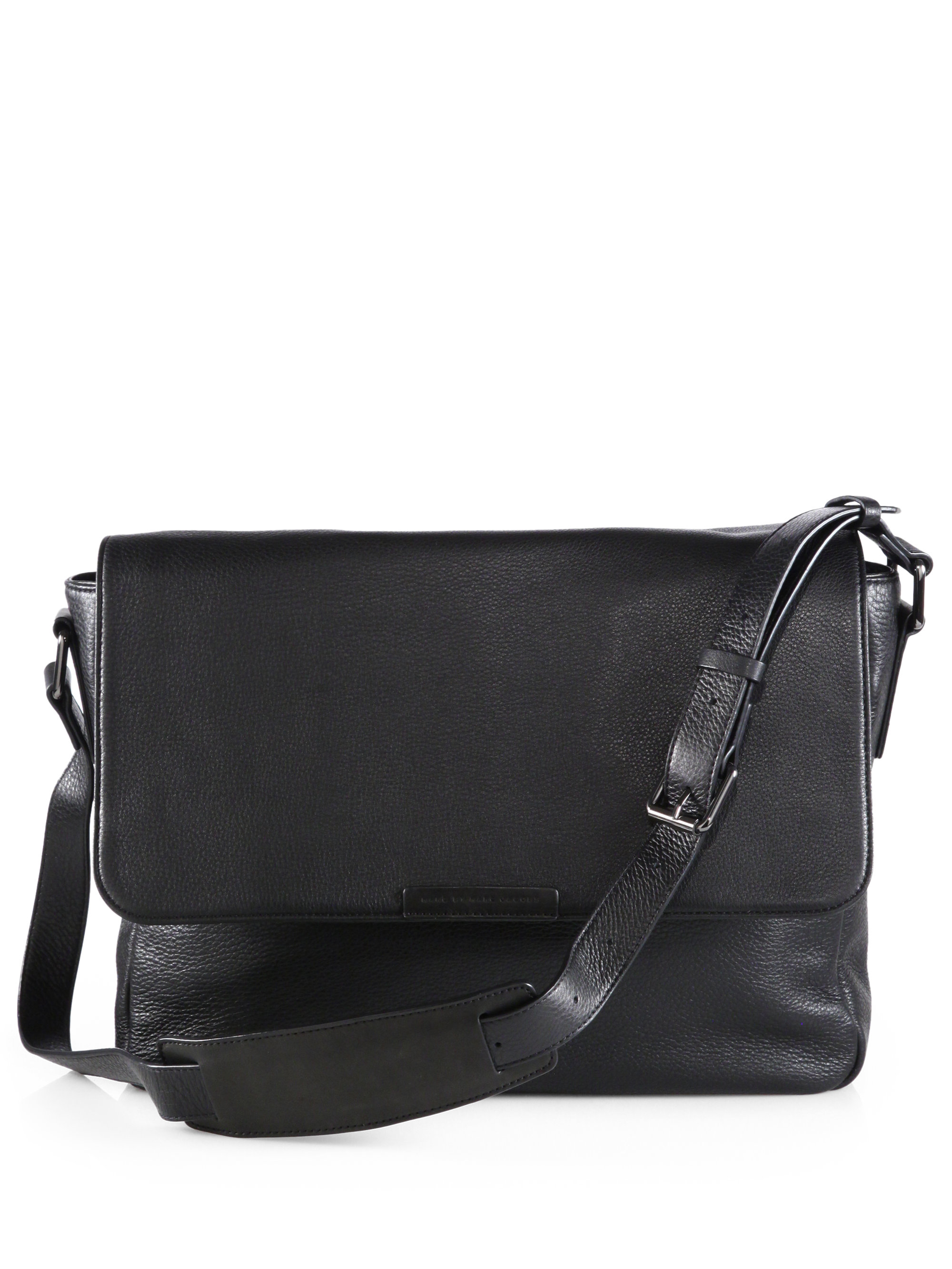 Lyst Marc By Jacobs Pebbled Leather Messenger Bag In Black Gallery