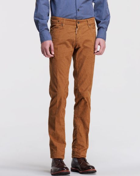 Dsquared² Slimfit Corduroy Pants Camel in Brown for Men (BISCUIT) | Lyst