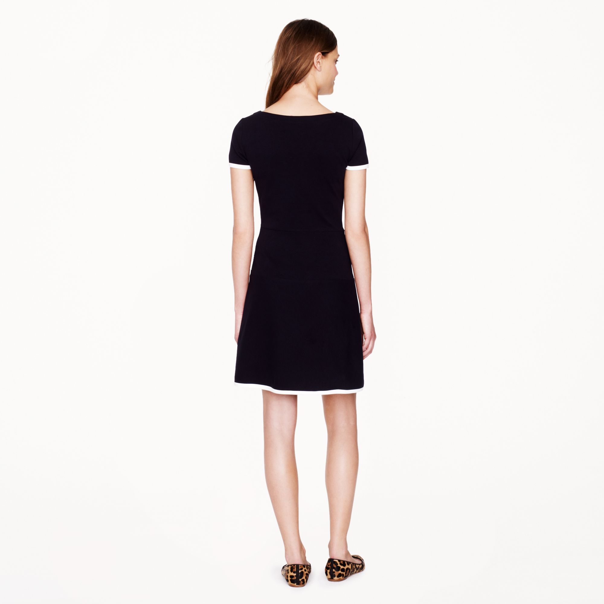 J.Crew Tipped Gamine Dress in Vintage Navy Ivory (Blue) - Lyst