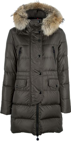 Moncler Fragon Feather Down Coat in Gray (grey) | Lyst