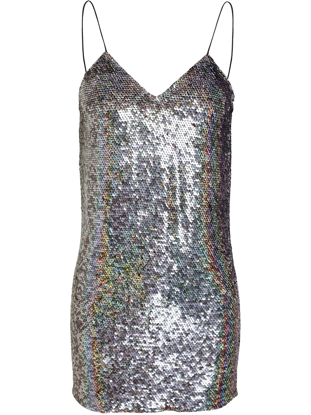 Lyst - Ashish Holographic Sequin Slip Dress in Metallic
