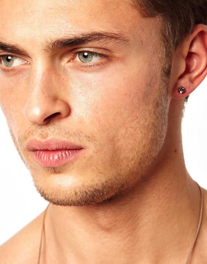 Lyst Asos Crystal Stud Earring In Metallic For Men Gallery