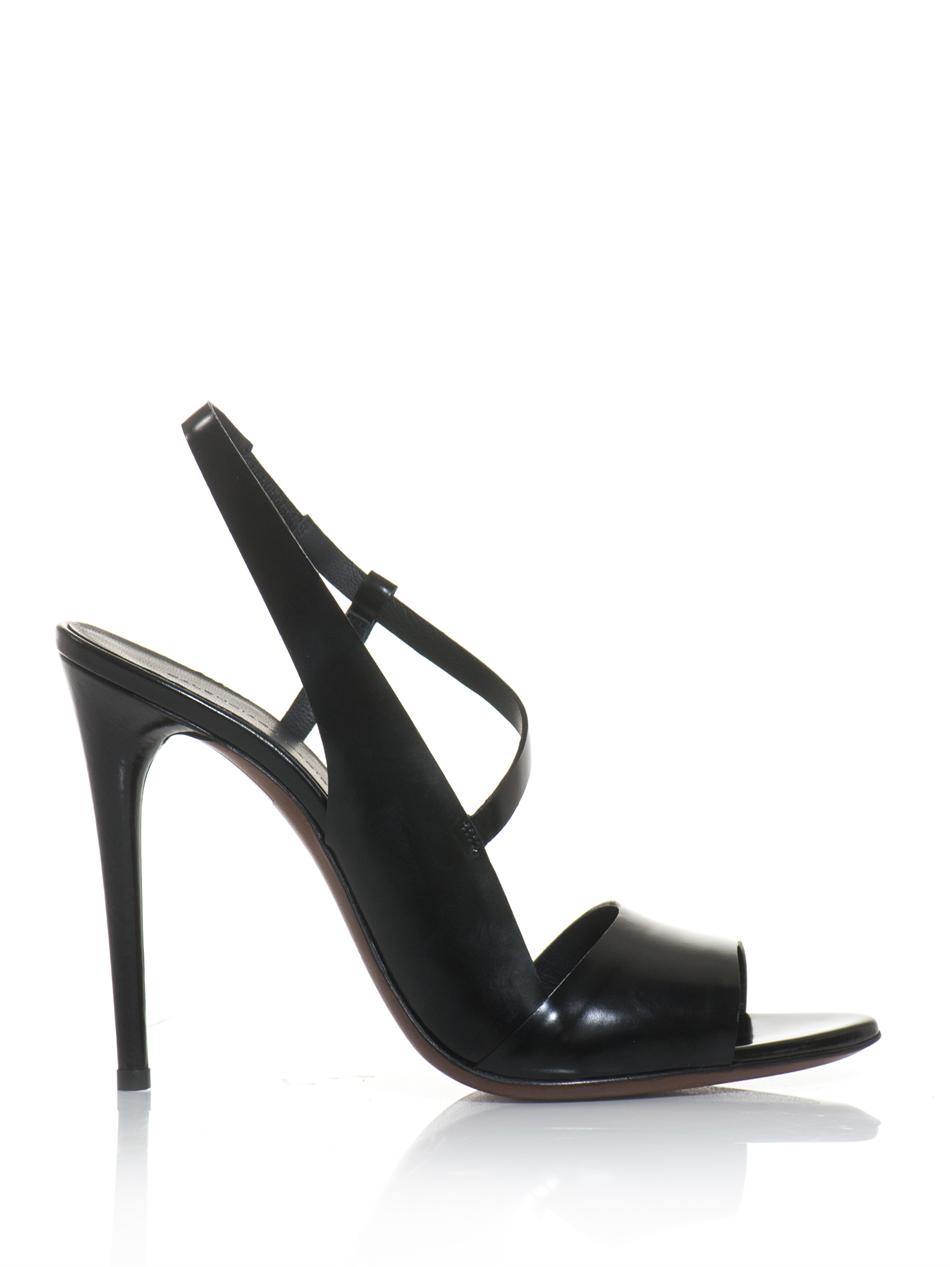 Balenciaga Neo Manhattan Slingback Sandals in Black | Lyst