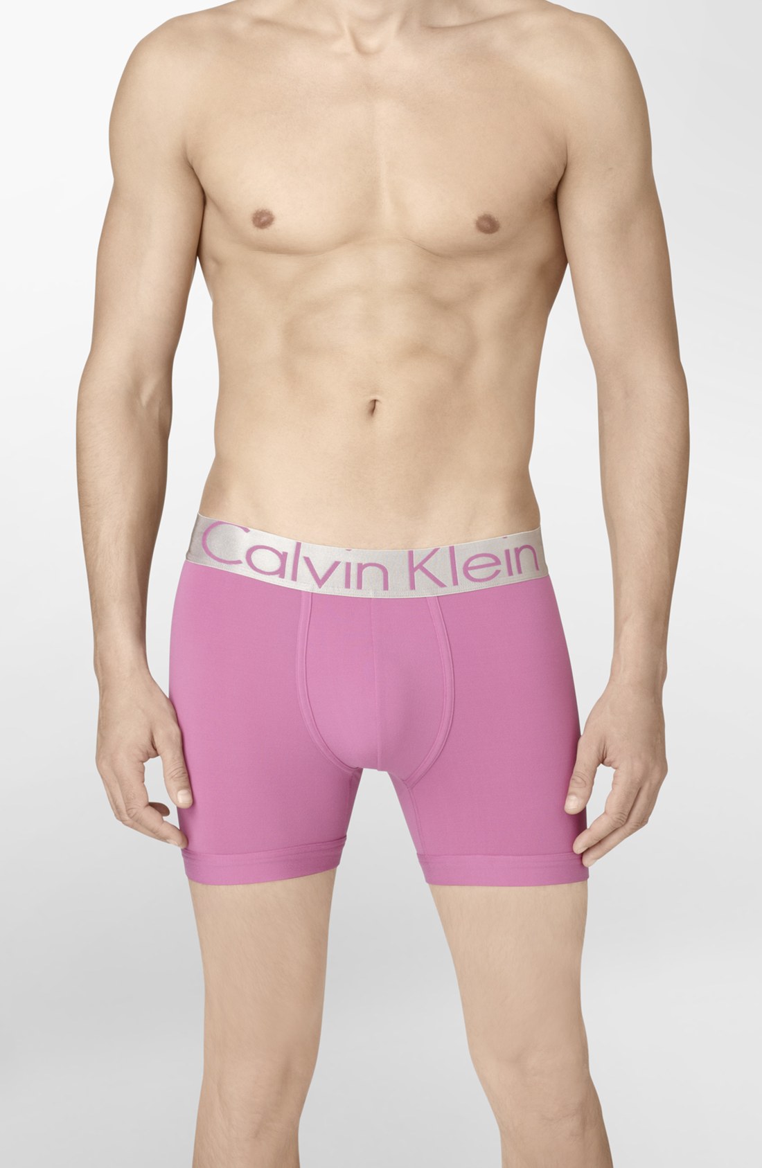 Calvin Klein Steel Micro Boxer Briefs in Pink for Men (Morning Orchid ...