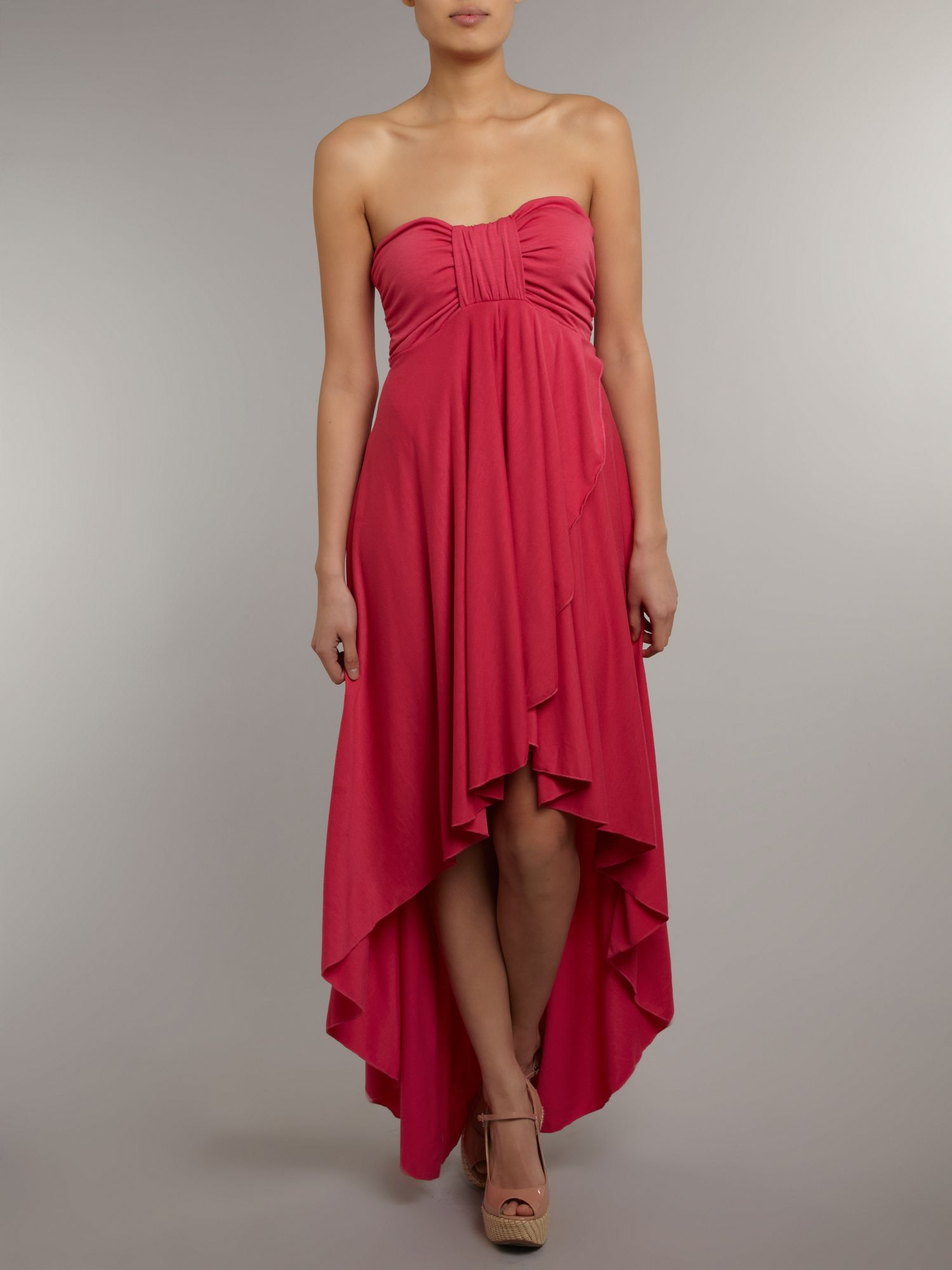 Izabel london Waterfall Hem Maxi Dress in Pink Lyst