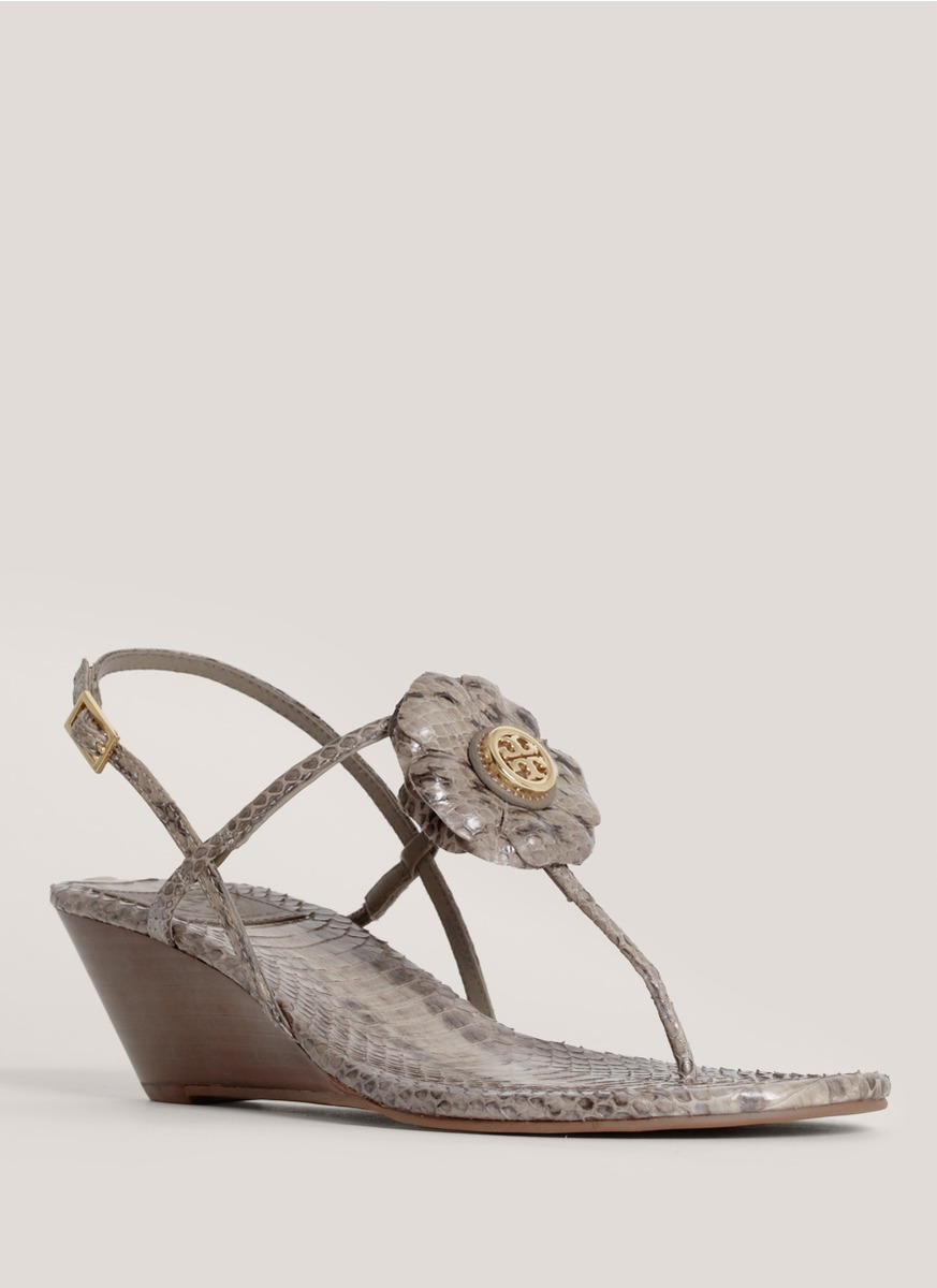 tory burch sandals snake skin